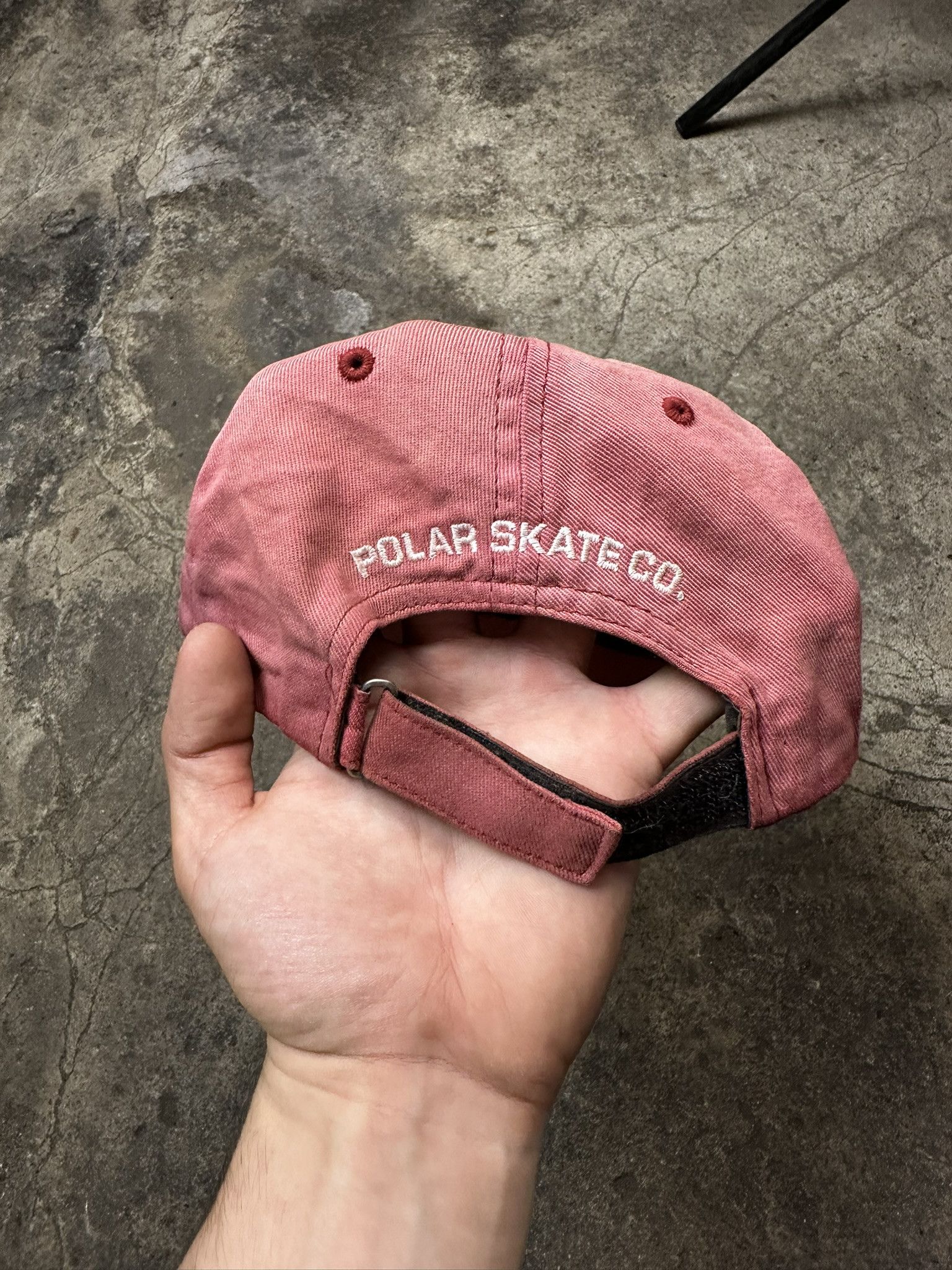 Polar Skate Co. 00s Vintage Polar Skate Co. Distressed Washed Hiphop Cap Size ONE SIZE - 4 Thumbnail