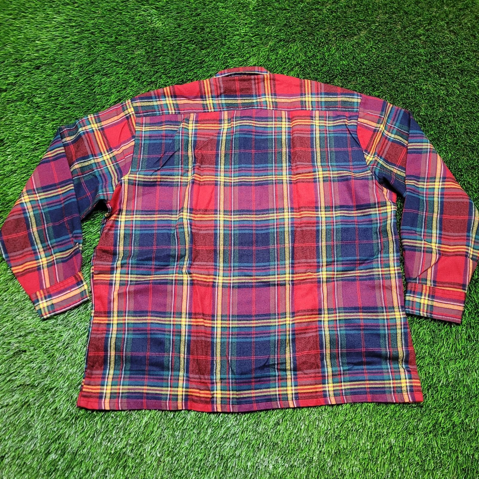 Vintage VTG 90s Grunge Plaid Flannel Shacket XL Baggy (Fits 2XL) Size US XL / EU 56 / 4 - 4 Thumbnail