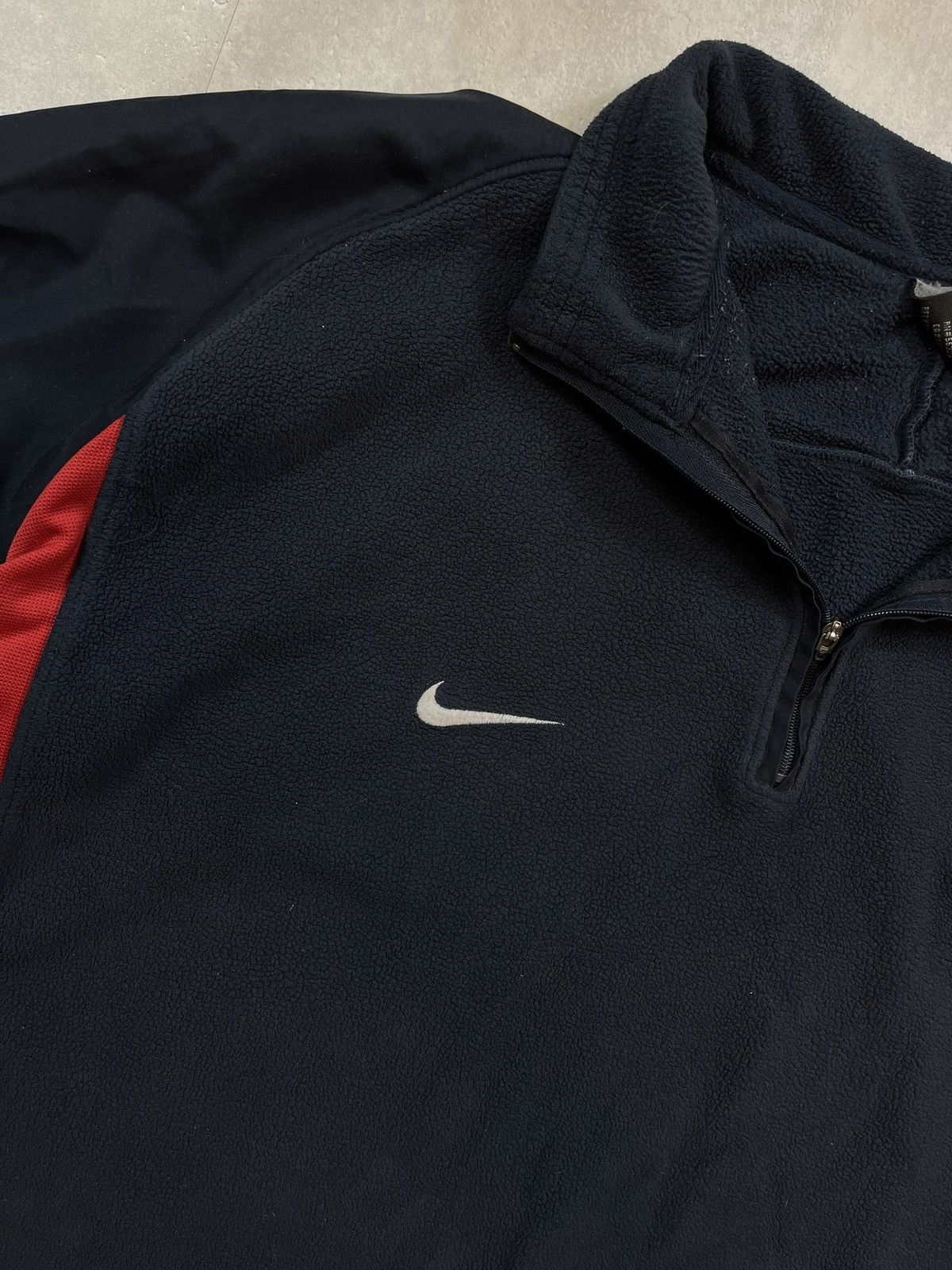 Nike × Vintage 90s Nike England Vintage Y2K Fleece Oversized 1/4 Zip Jacket Size US XL / EU 56 / 4 - 2 Thumbnail