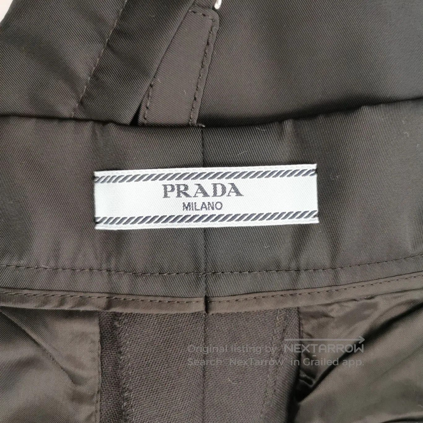 Prada Prada Black Wool Blend Logo Trousers Size 4. Size 39" - 5 Thumbnail