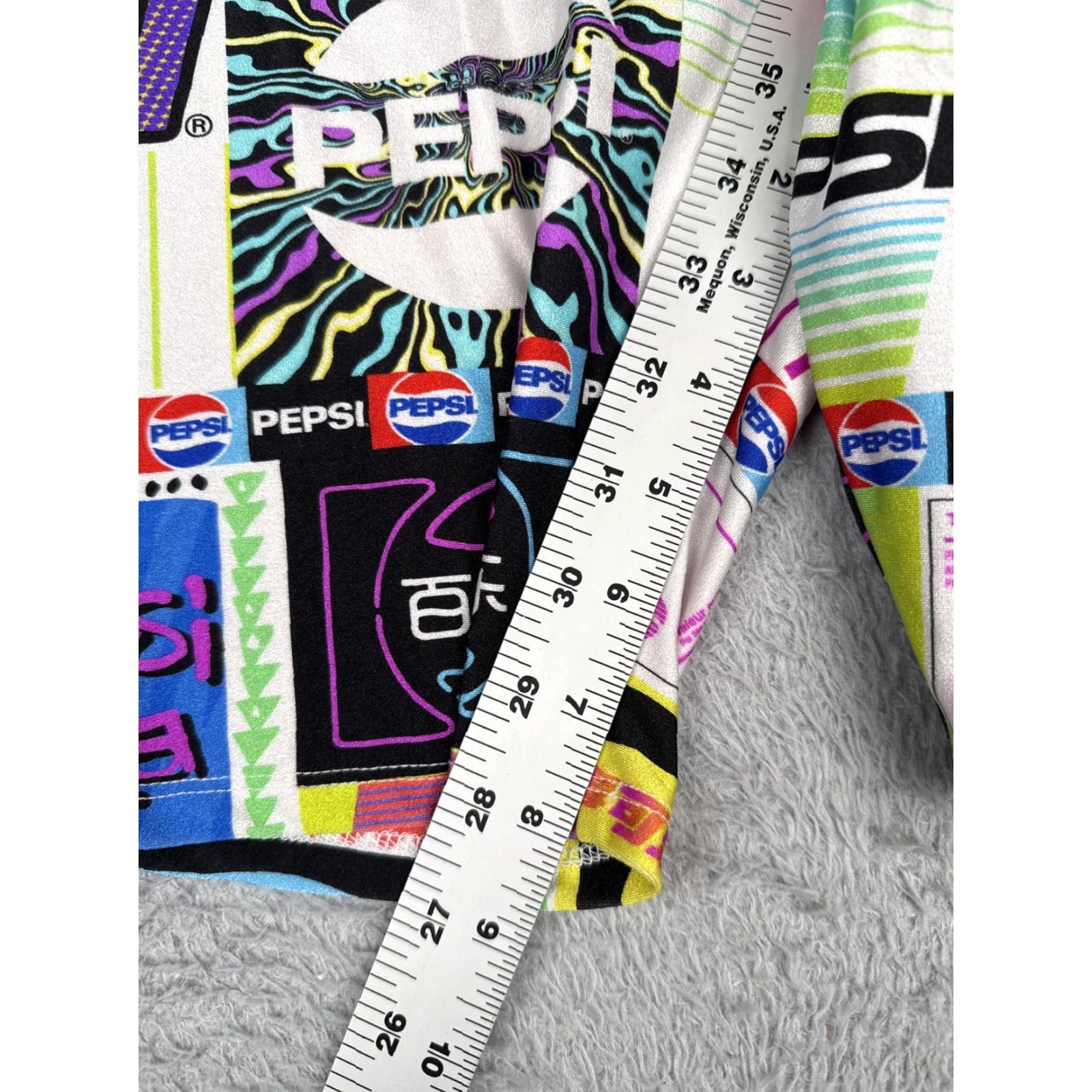 Forever 21 FOREVER 21 Pepsi Biker Shorts Womens Medium Multicolor Logo Print Activewear Size 32" / US 10 / IT 46 - 7 Thumbnail