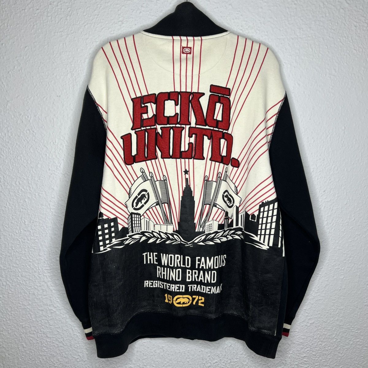 Ecko Unltd. Ecko Unltd Sweatshirt Zip Black Big Spellout Full Print Logo Size US XL / EU 56 / 4 - 1 Thumbnail