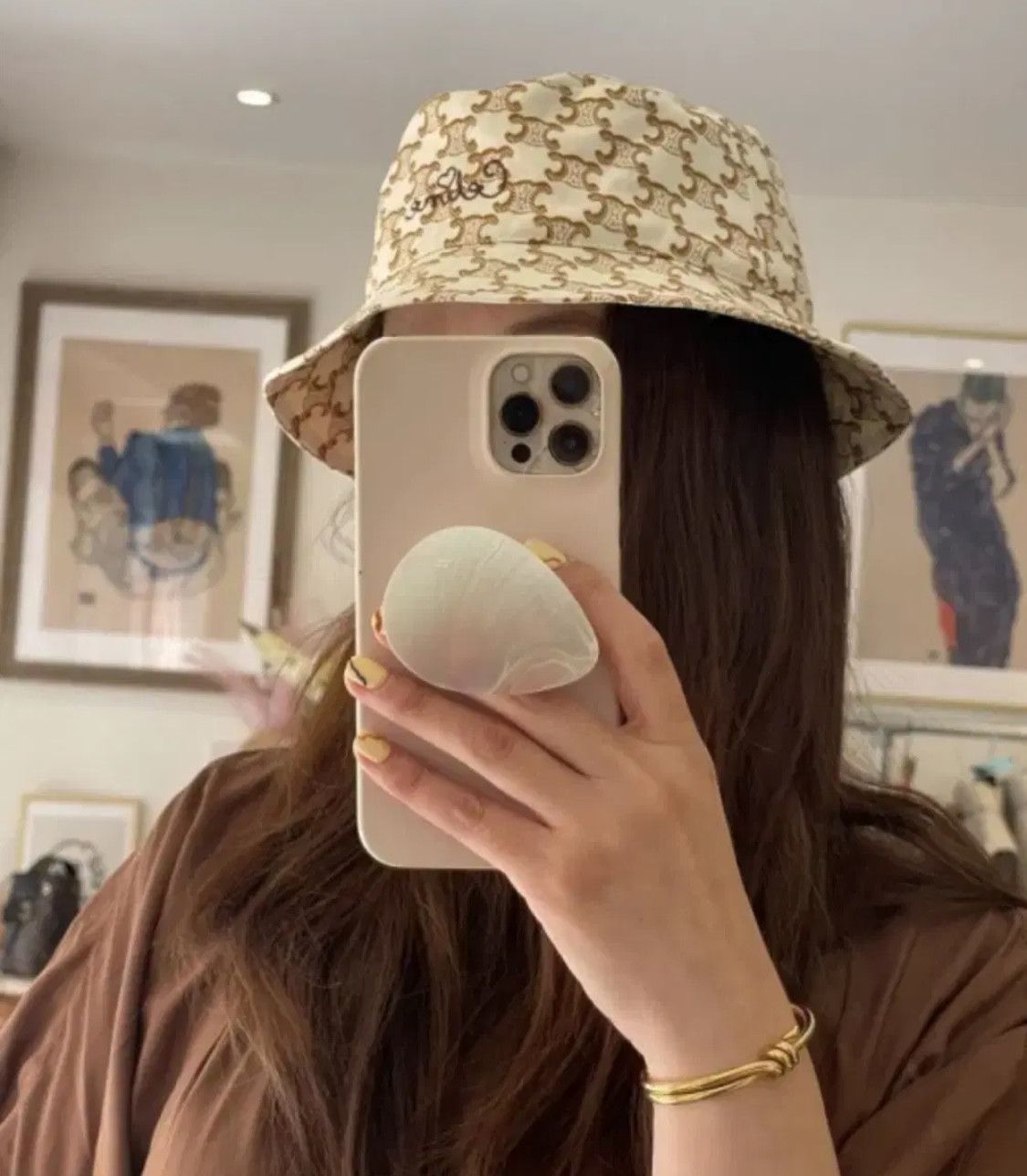 Celine × Hedi Slimane Celine triomphe bucket hat M size super rare Size ONE SIZE - 1 Thumbnail