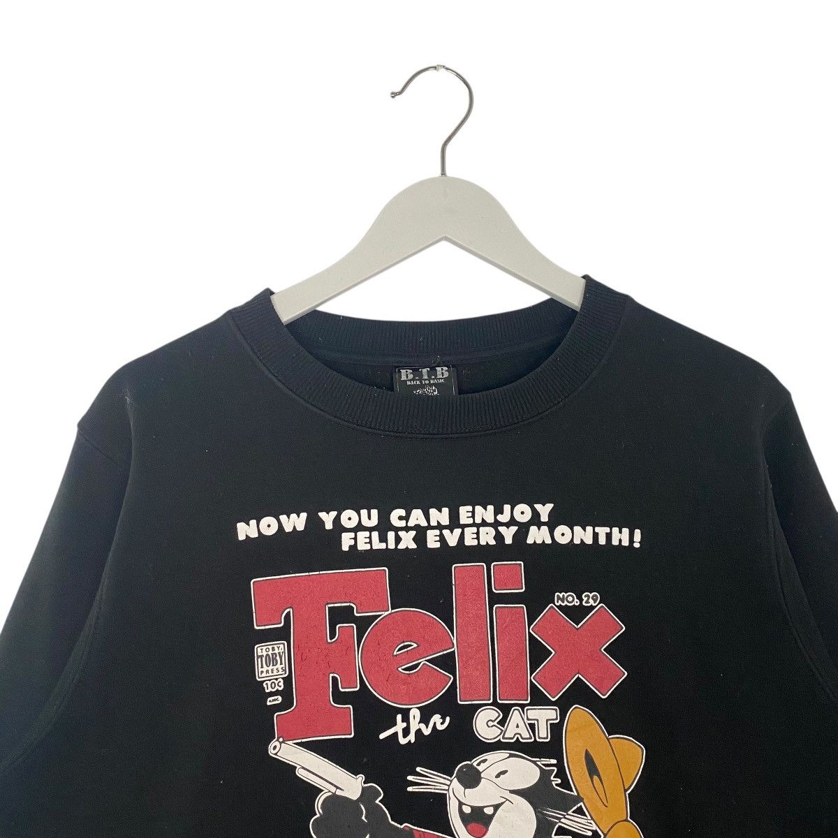 Vintage Vintage 80s Felix The Cat Crewneck Sweatshirt Black Size M Size US M / EU 48-50 / 2 - 4 Thumbnail
