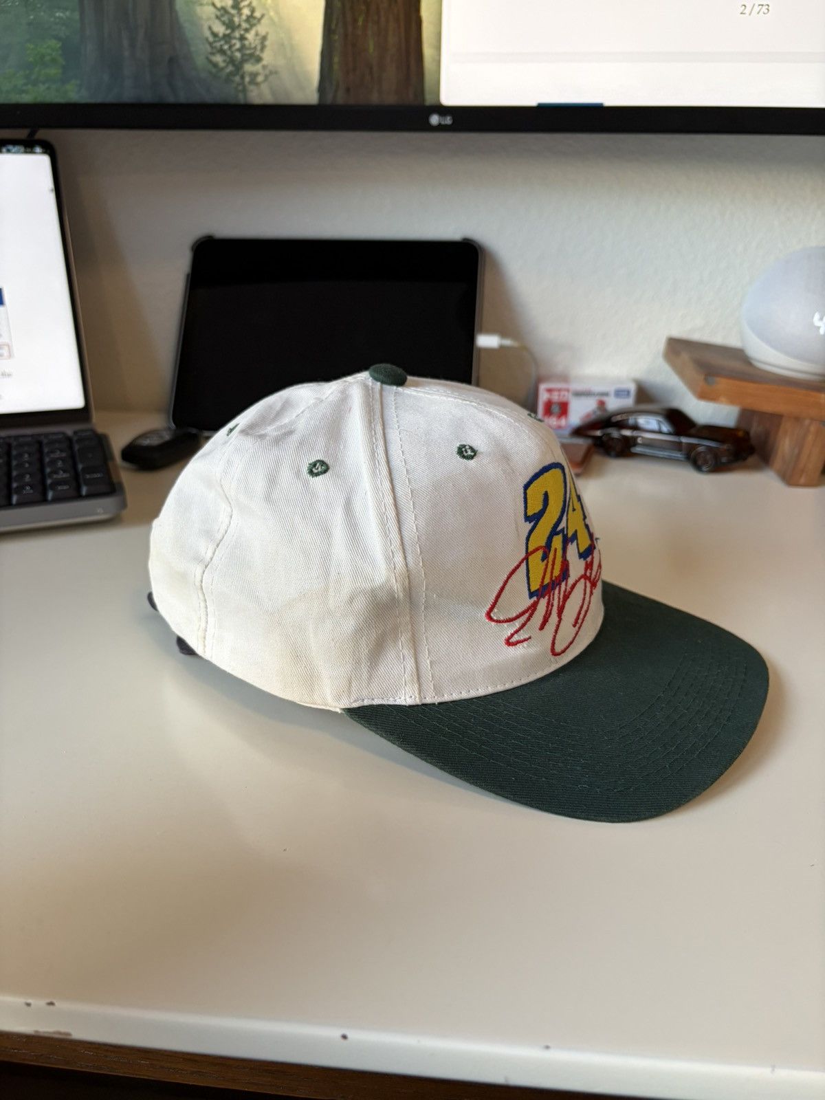 NASCAR Vintage 1990’s Jeff Gordon #24 NASCAR Racing Snapback Hat Size ONE SIZE - 4 Thumbnail