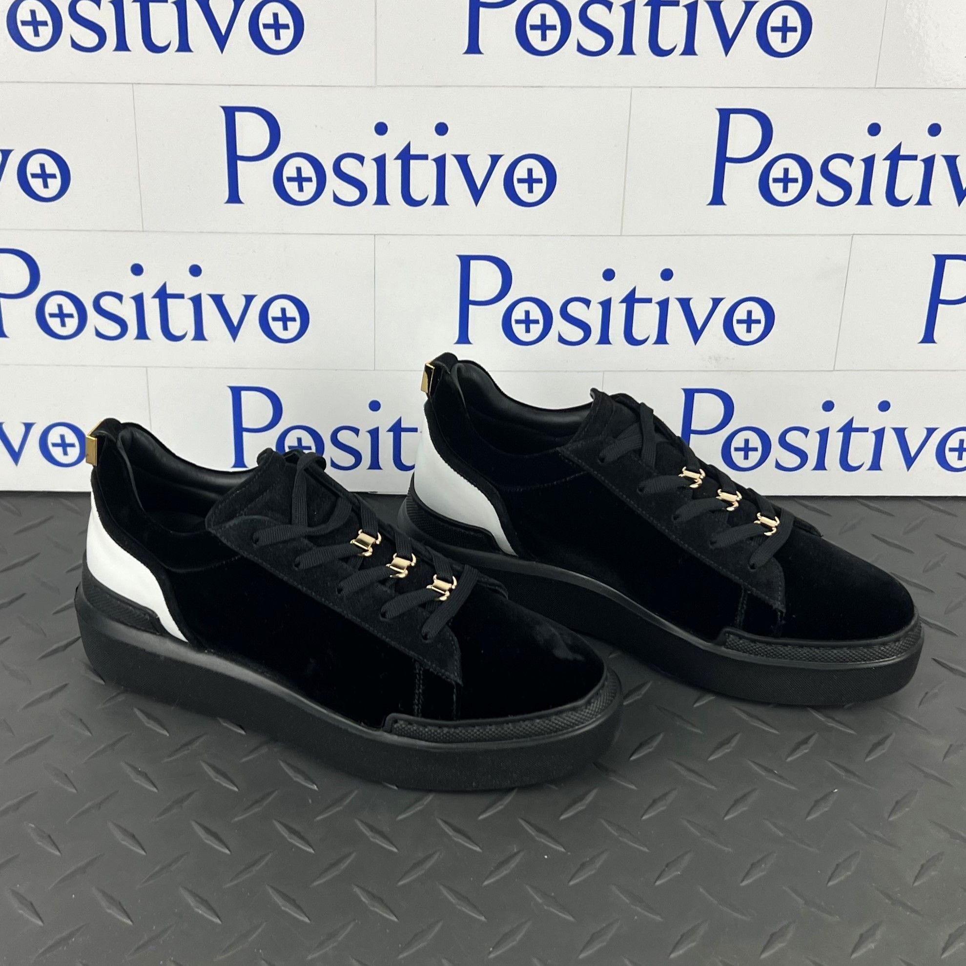 Buscemi Buscemi Ninna Velvet Black Leather Sneakers US 7 Size US 7 / IT 37 - 4 Thumbnail