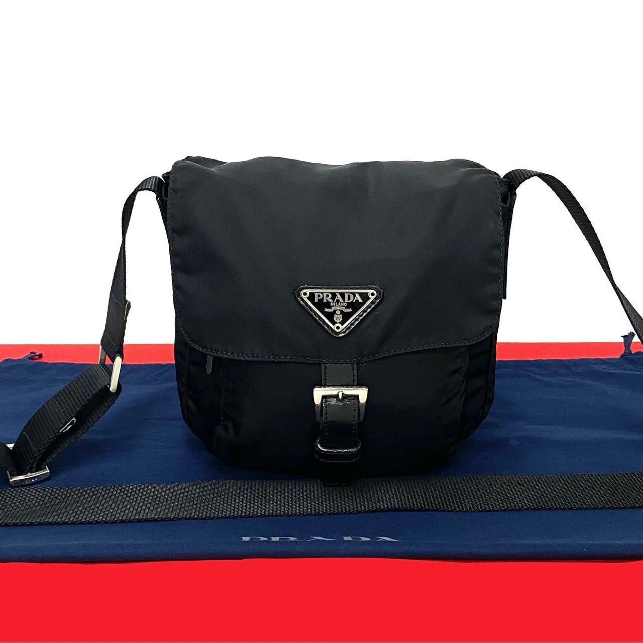 Prada Prada Shoulder Bag Black Nylon Size ONE SIZE - 1 Thumbnail