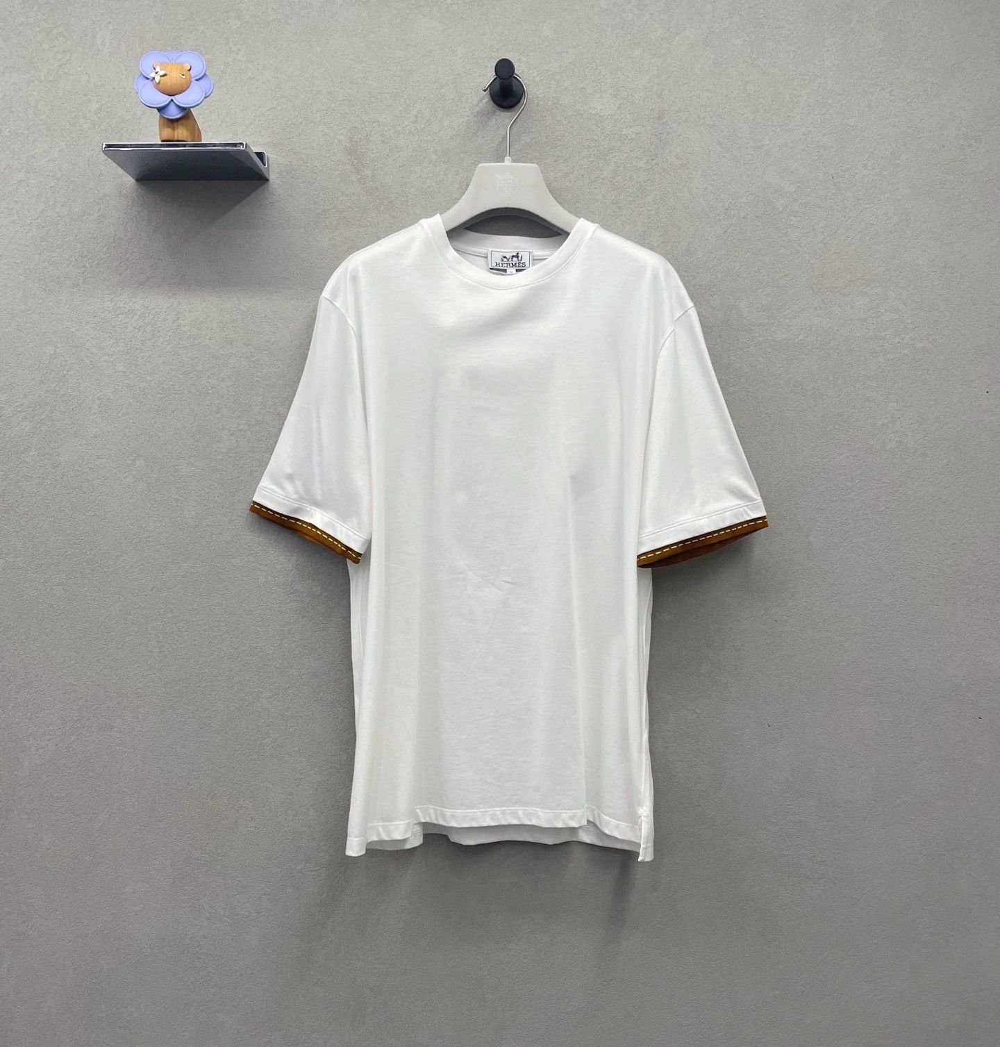 Hermes HERMES FW21 Striped Trim Short Sleeve Tee Size US L / EU 52-54 / 3 - 1 Thumbnail