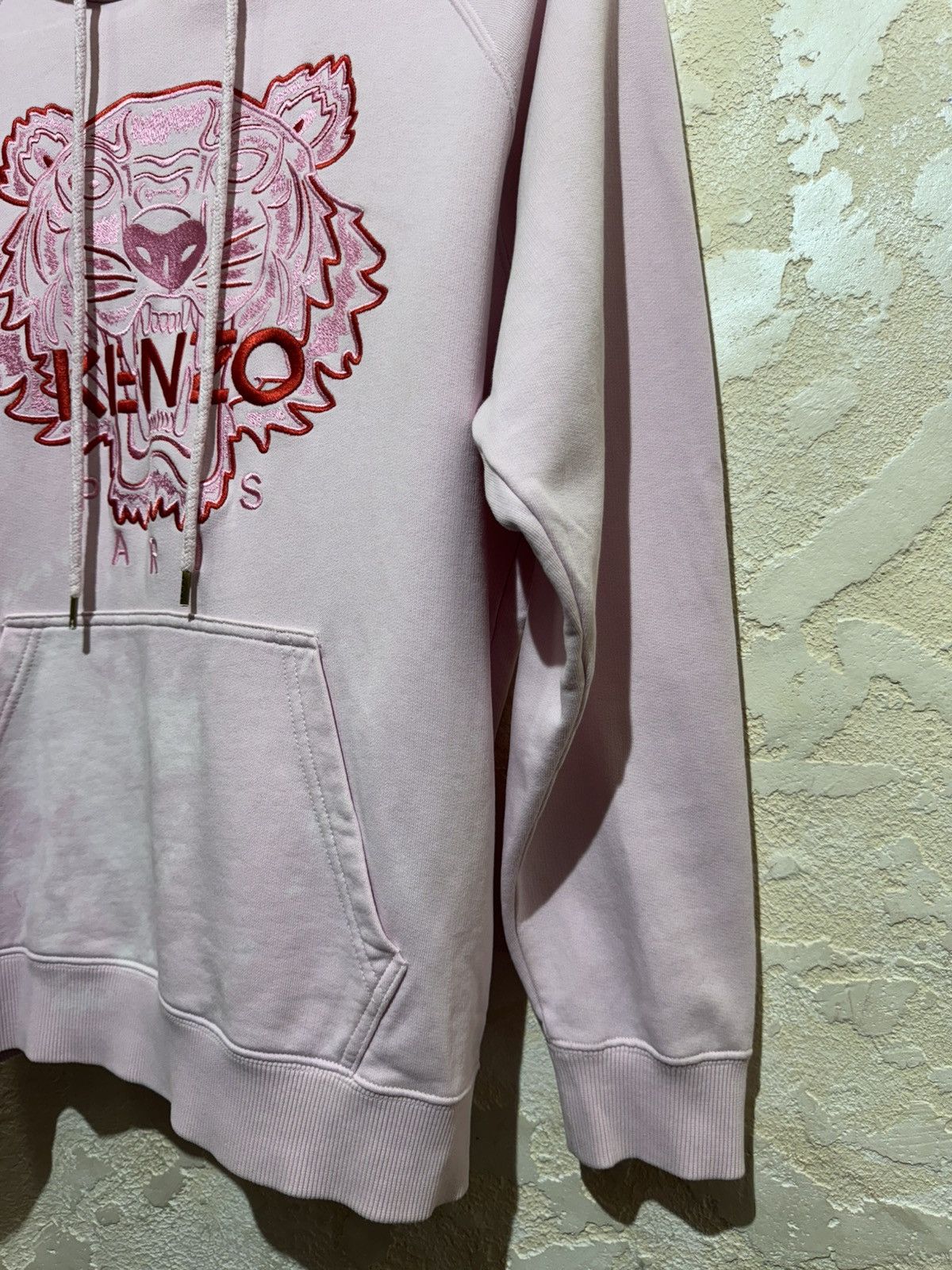 Kenzo Kenzo Pink Tiger Head Embroidered Logo DRawstring Hoodie Size L / US 10 / IT 46 - 4 Thumbnail