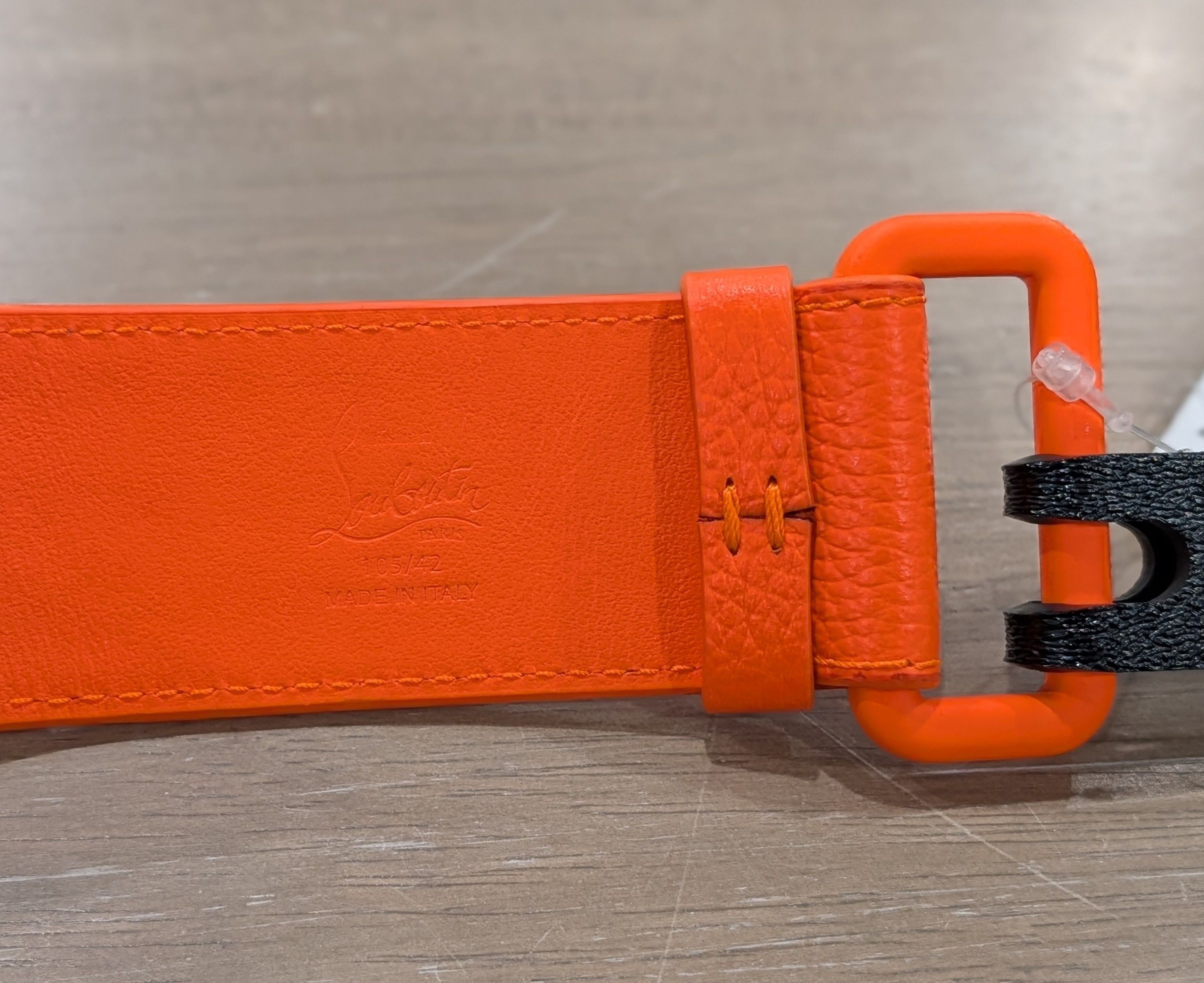Christian Louboutin Christian Louboutin "Loubi" Studded Leather Belt 105 US 42 Size 42 - 4 Thumbnail