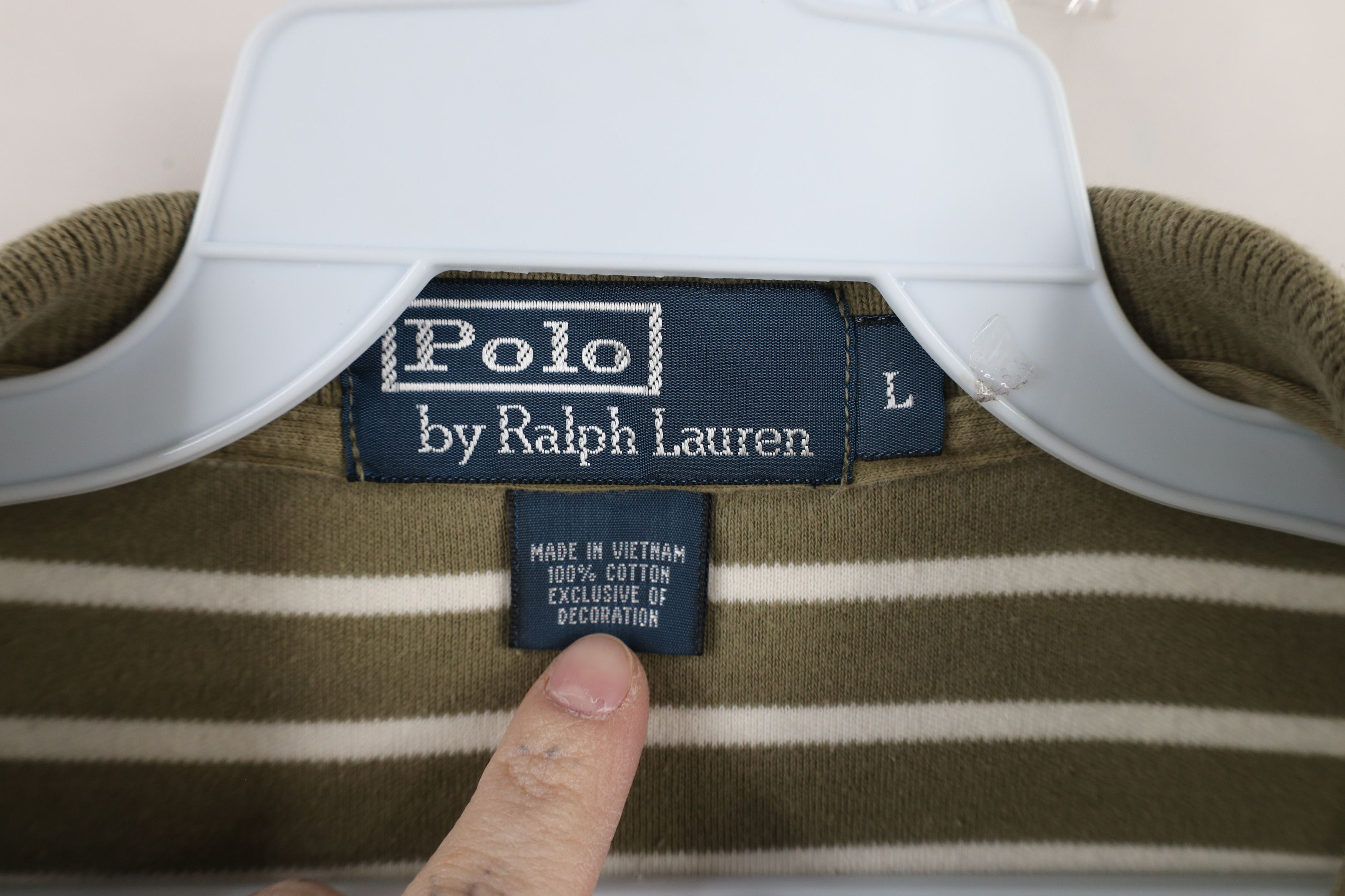 Ralph Lauren × Vintage Vintage 90s Ralph Lauren Soft Touch Cotton Polo Shirt Green Size US L / EU 52-54 / 3 - 6 Thumbnail