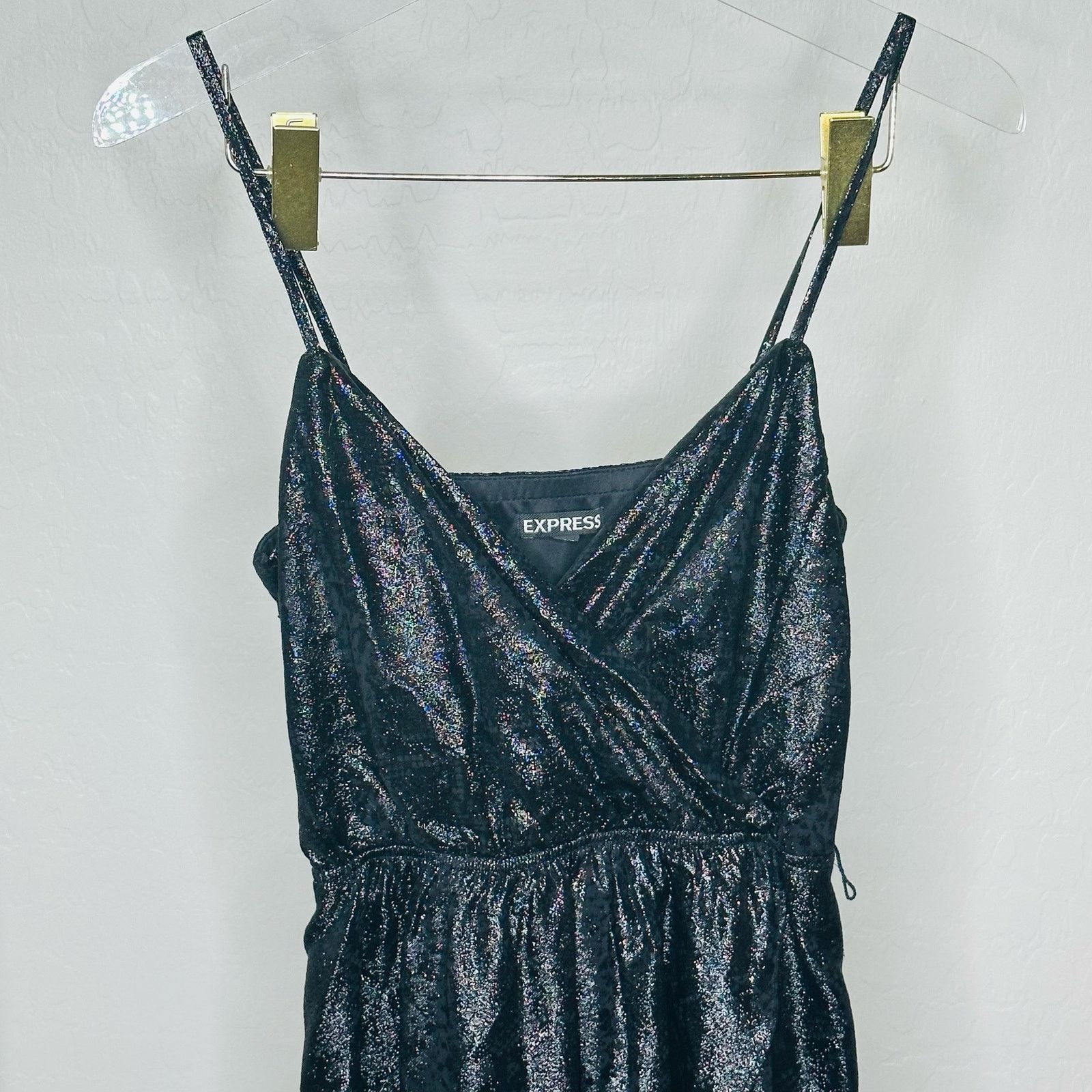 Express Express Black High Low Shimmer Dress Size XS / US 0-2 / IT 36-38 - 4 Thumbnail