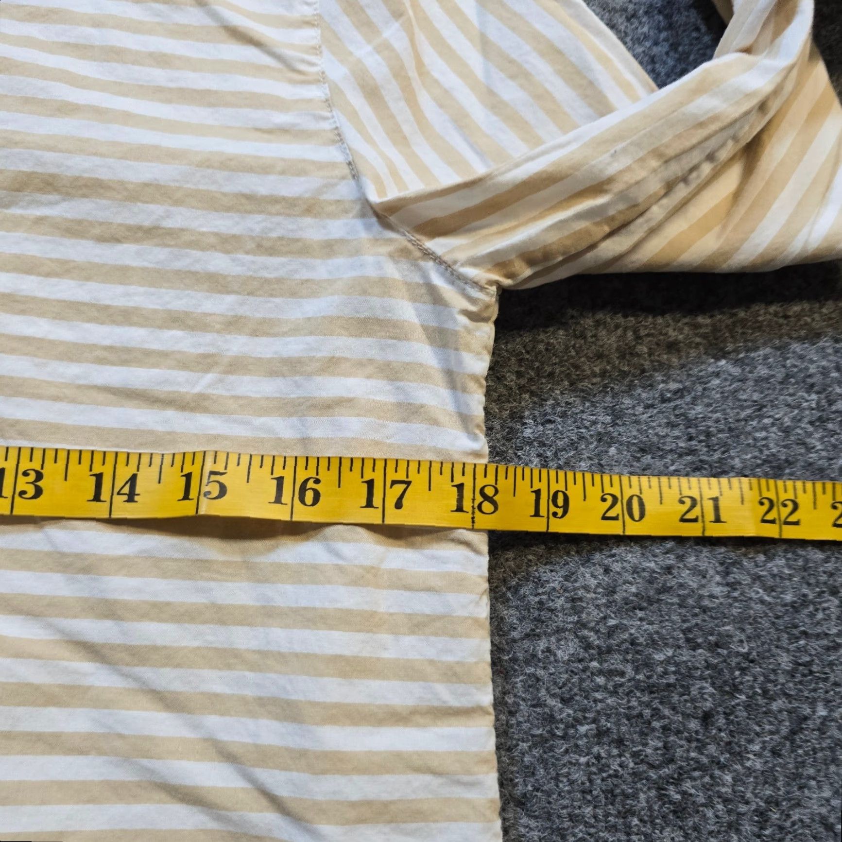 Vintage Sundance Blouse Shirt Womens Size S Beige White Striped Button Collar Knit 100% Cotton Casual Career Size S / US 4 / IT 40 - 5 Thumbnail