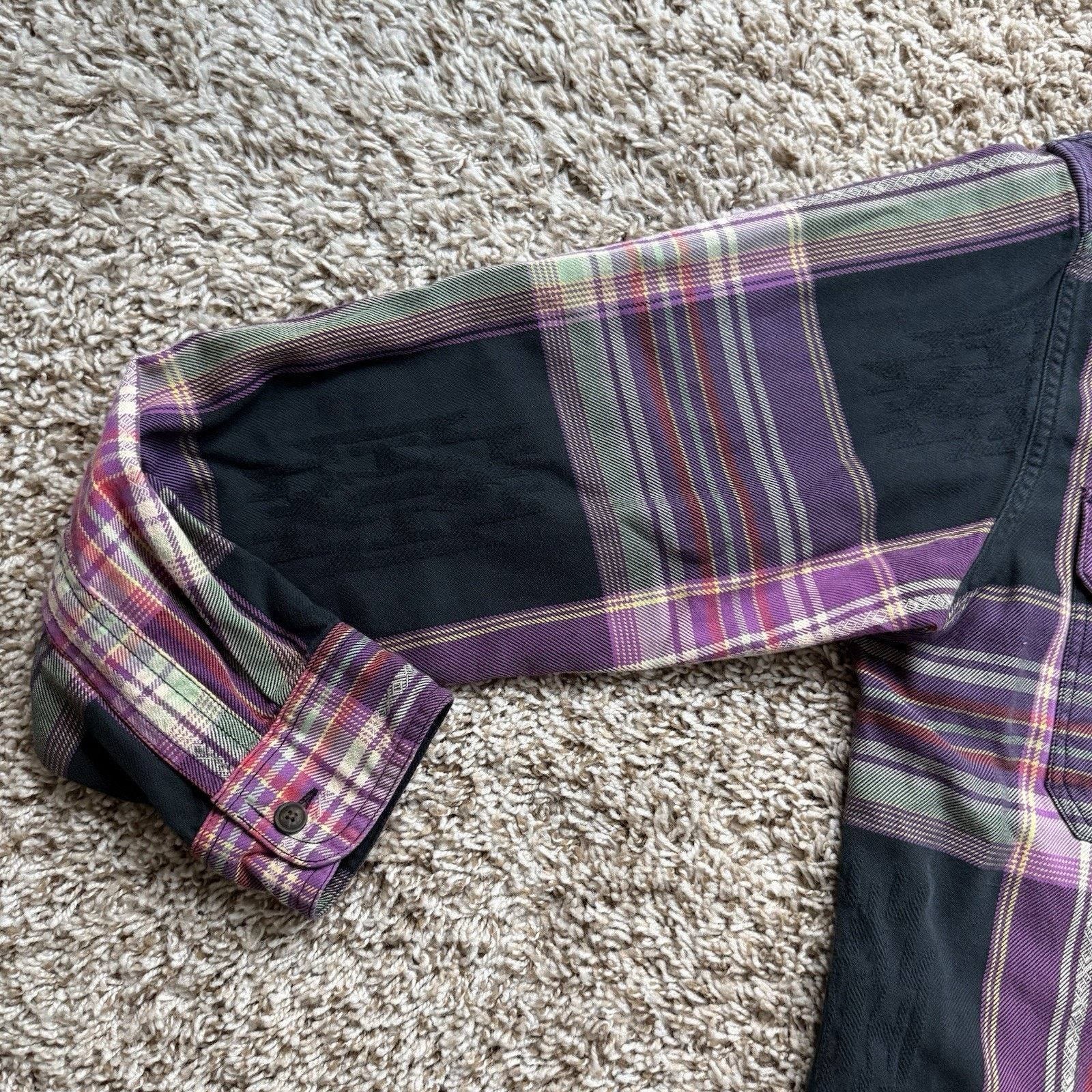 Polo Ralph Lauren × Ralph Lauren × Vintage Vintage Polo Ralph Lauren Aztec Plaid Shirt Purple Flannel Size US M / EU 48-50 / 2 - 5 Thumbnail