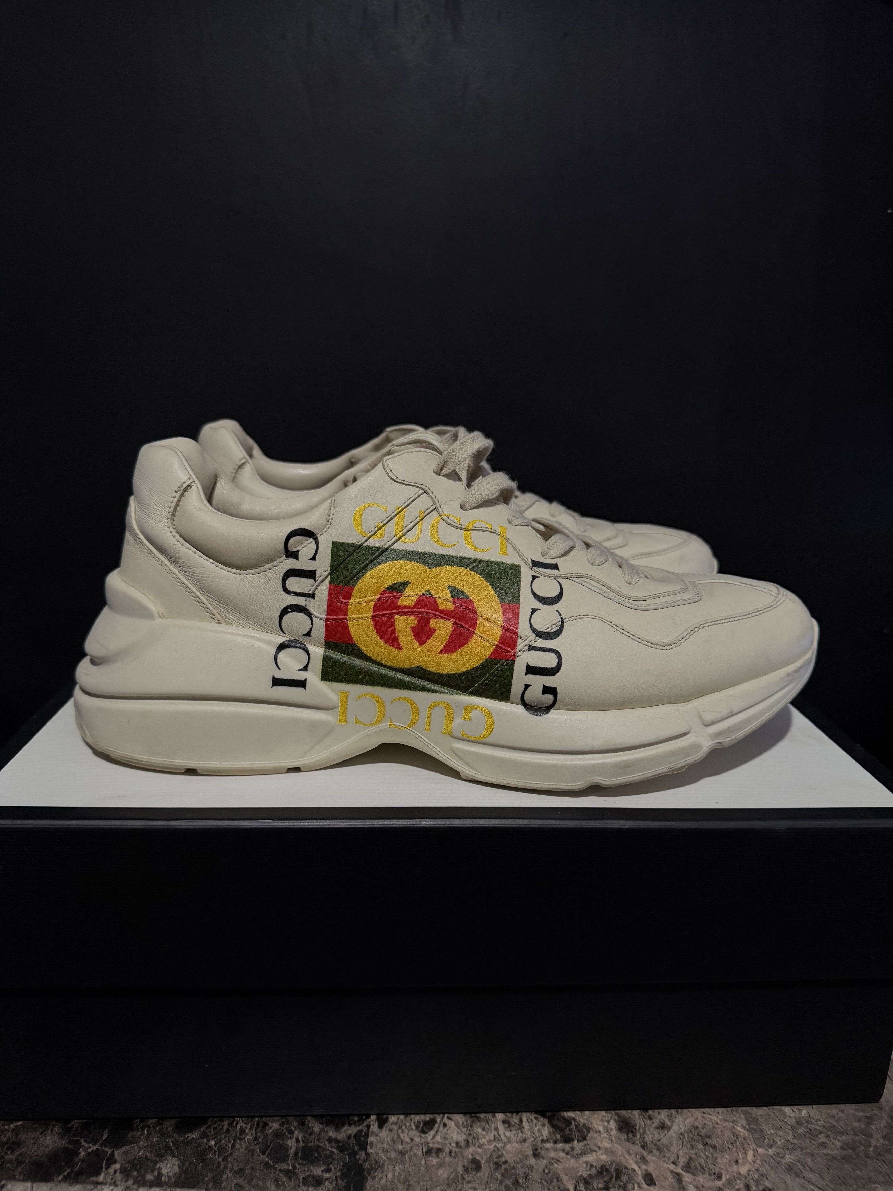 Gucci Gucci Rhyton Leather Sneaker 'Vintage Logo' Size US 11 / EU 44 - 3 Thumbnail