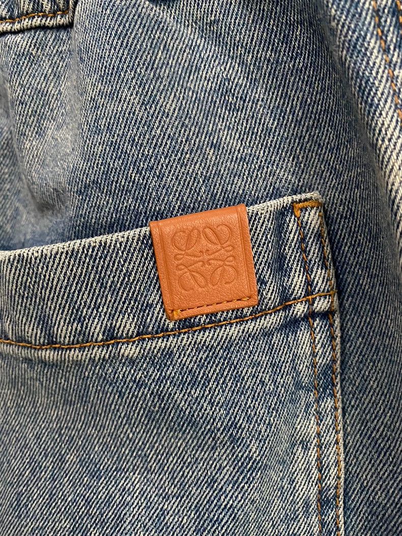 Loewe Loewe size46 SS23 Solid Color Drawstring Straight Leg Jeans Size US 30 / EU 46 - 3 Thumbnail