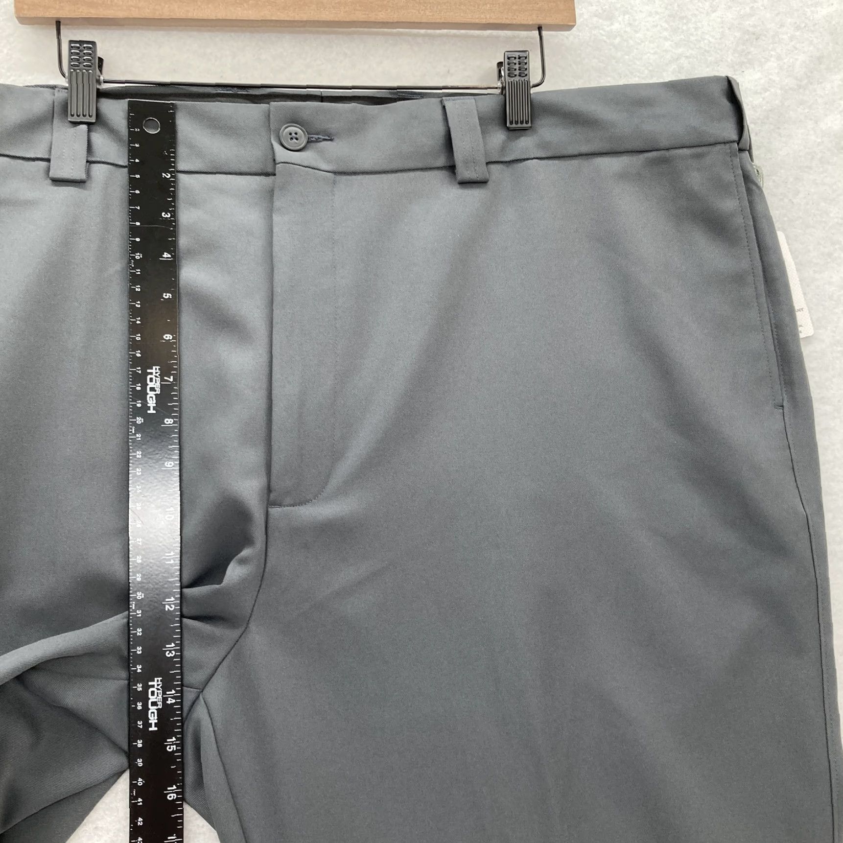 Vintage Oak Hill Pants Mens 48x32 Gray Flat Front Wrinkle Resistant Stay Cool Microfiber Size US 32 / EU 48 - 7 Thumbnail