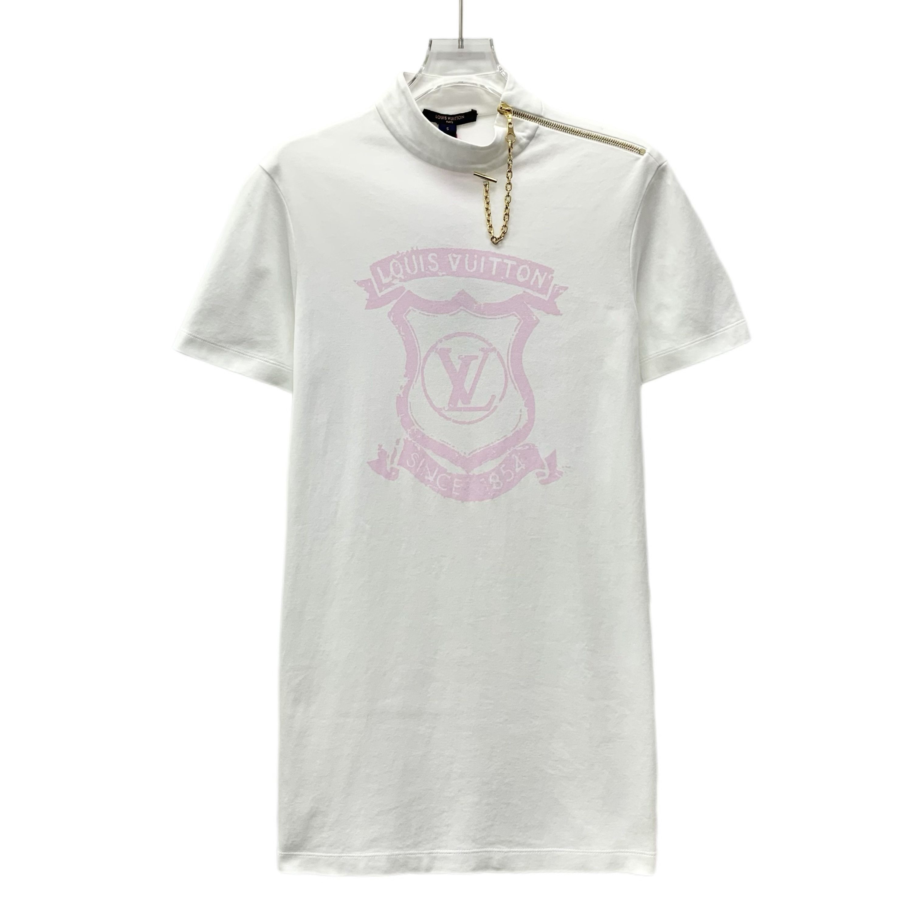 Louis Vuitton Louis Vuitton Logo Print Dress White (Size S) Size S / US 4 / IT 40 - 1 Thumbnail