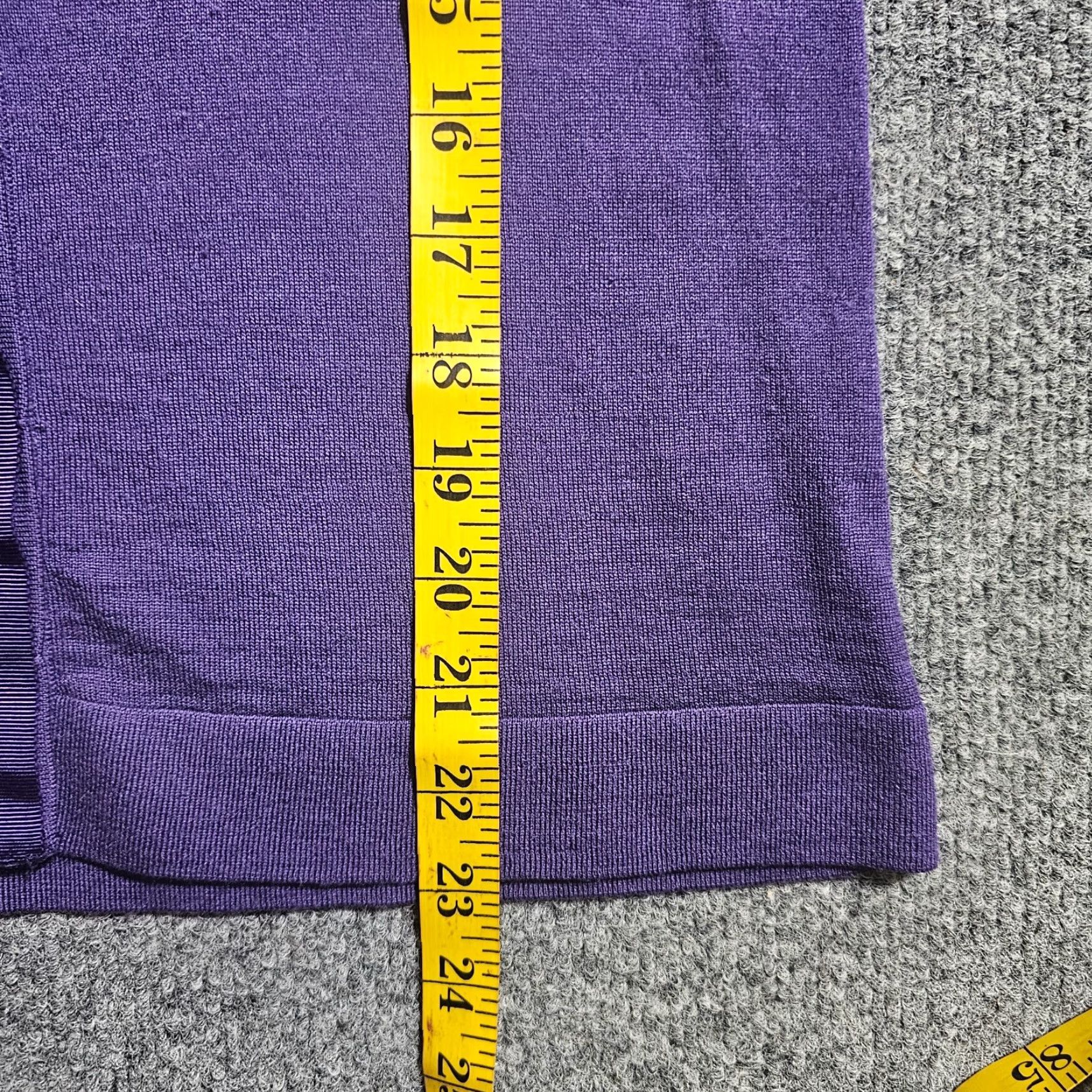 Elie Tahari Elie Tahari Cardigan Sweater Women Small Purple Merino Button Career Casual Sleeve Long Round Neck Size S / US 4 / IT 40 - 7 Thumbnail
