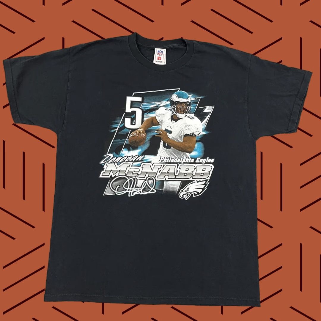 NFL VINTAGE Philadelphia Eagles Donovan McNabb T-Shirt Men XL Black NFL Football Y2K Size US XL / EU 56 / 4 - 1 Thumbnail
