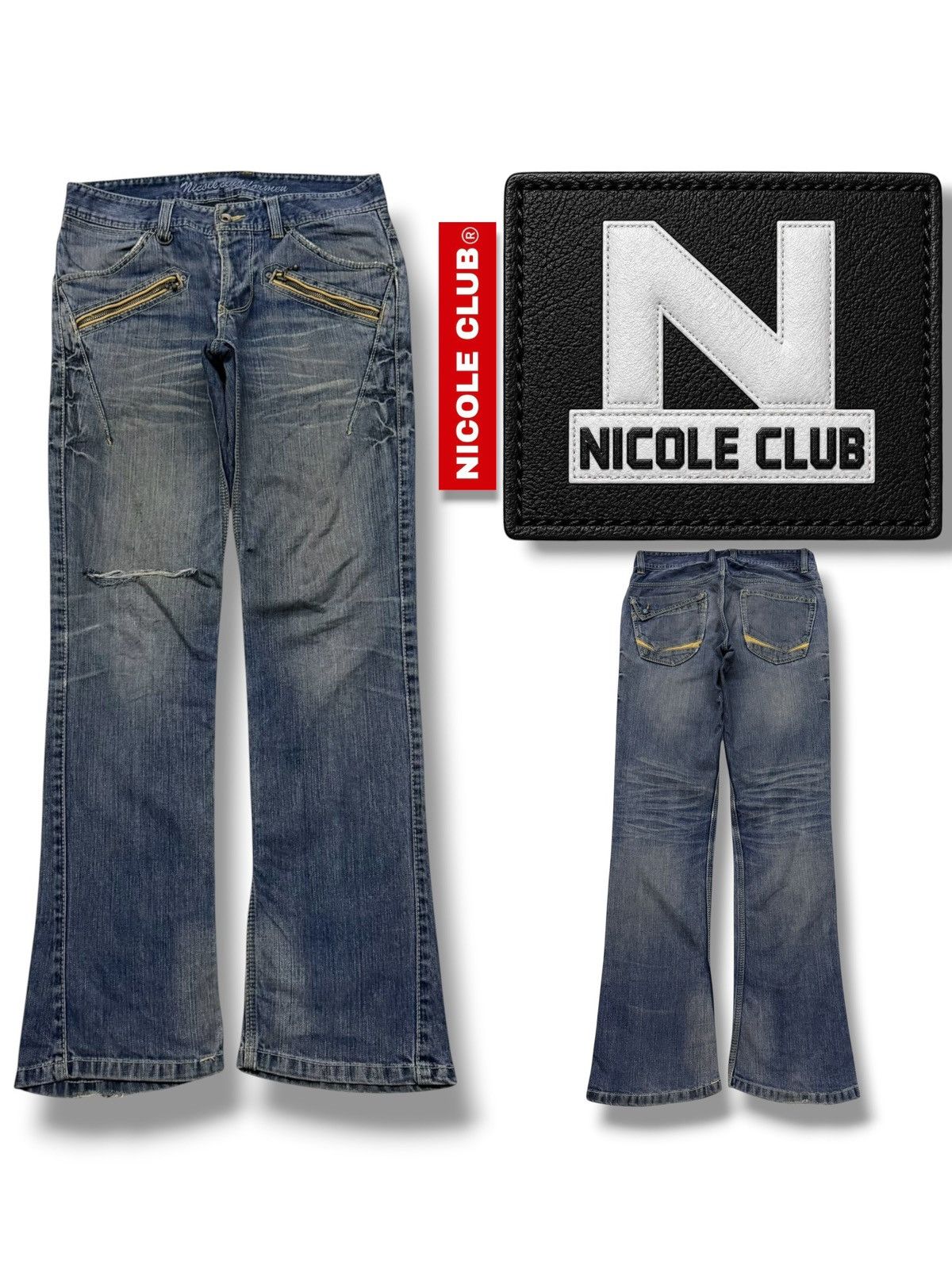 Nicole Club Vintage Nicole Club For Men Y2K Denim Jeans Japan | W32 Size US 32 / EU 48 - 1 Thumbnail