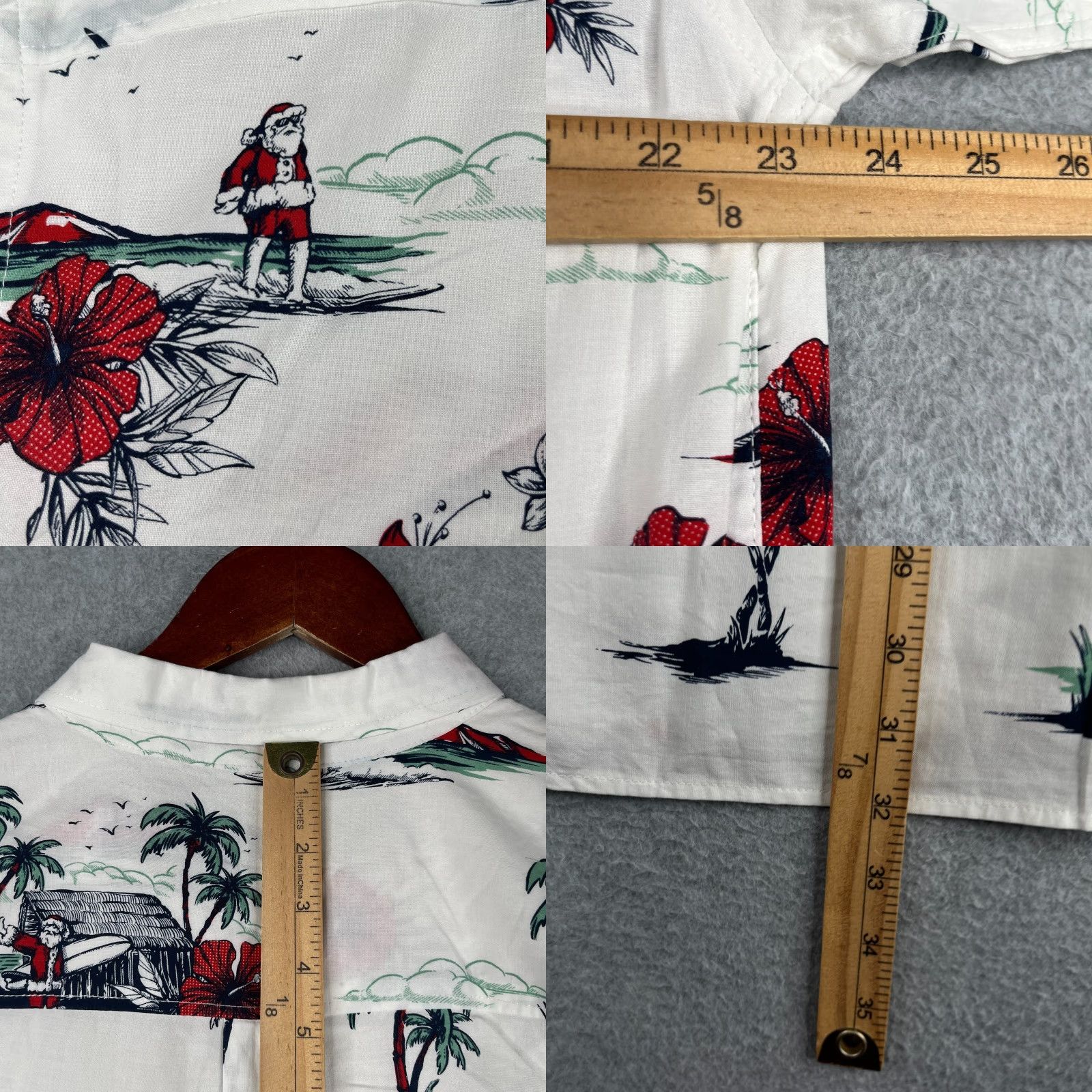 O'Neill Jack O'Neill Shirt Mens XL Short Sleeve Santa Christmas Tropical Button Up Multicolor Size US XL / EU 56 / 4 - 8 Thumbnail