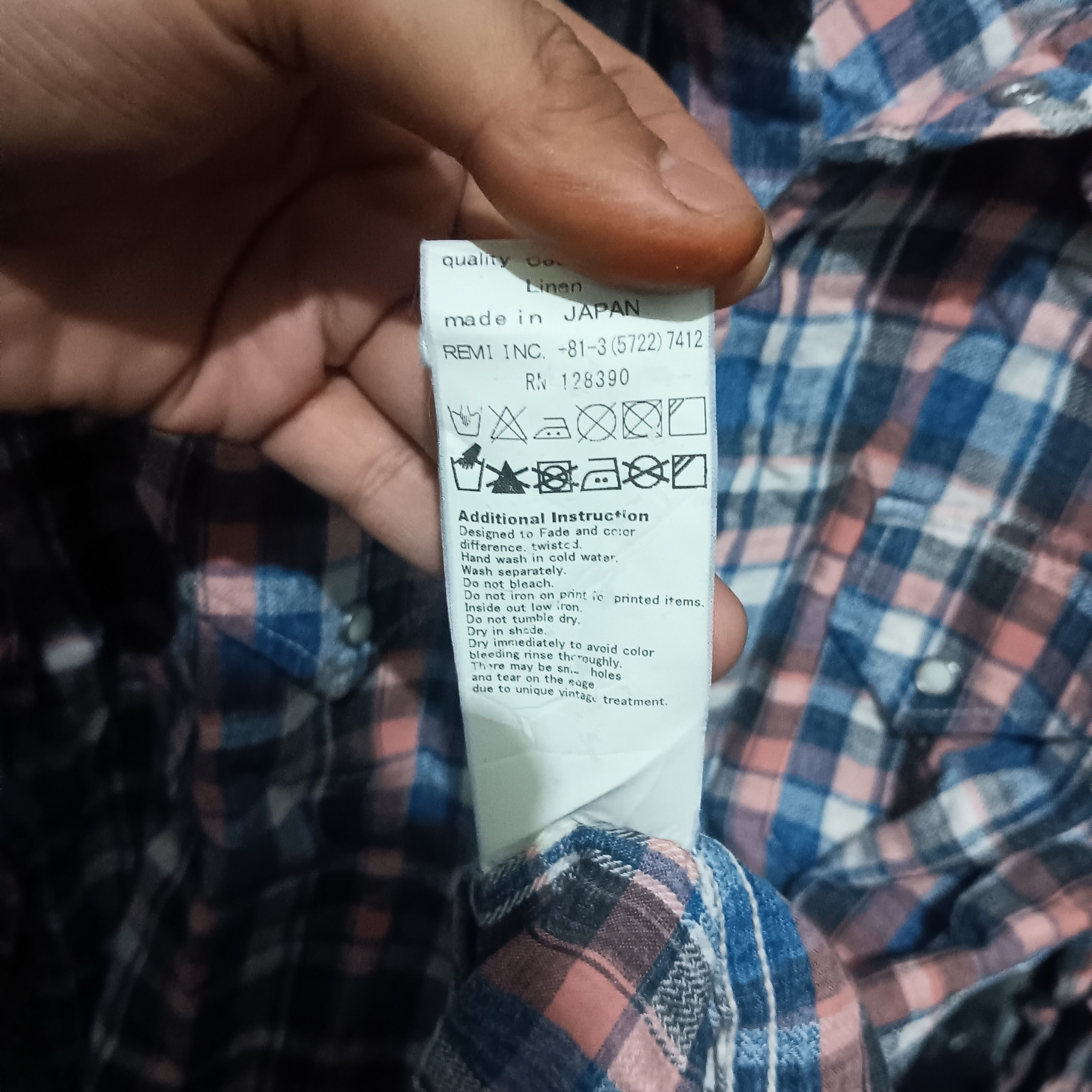 Japanese Brand Remi relief shirt button Size US M / EU 48-50 / 2 - 5 Thumbnail