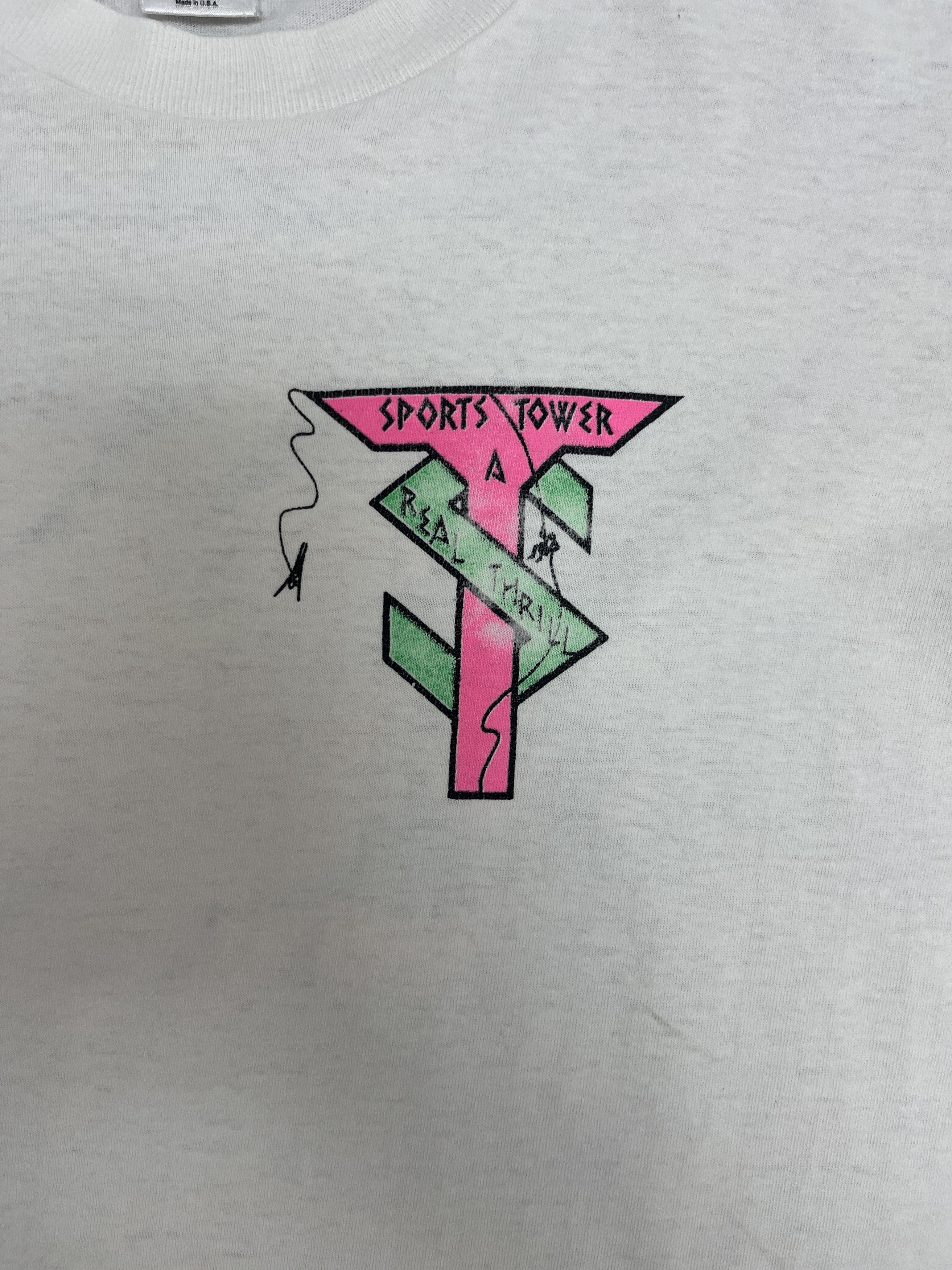 Vintage I Jumped! Bungee Jumping Vintage White T-Shirt Tee Size US M / EU 48-50 / 2 - 2 Thumbnail