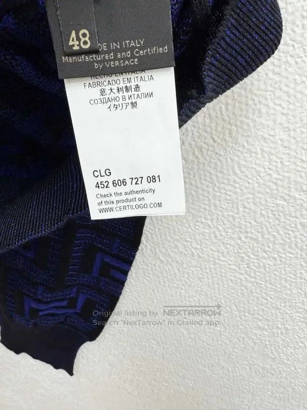 Versace Versace Dark Blue Wool Blend Long Sleeve Sweater . Size US S / EU 44-46 / 1 - 6 Thumbnail