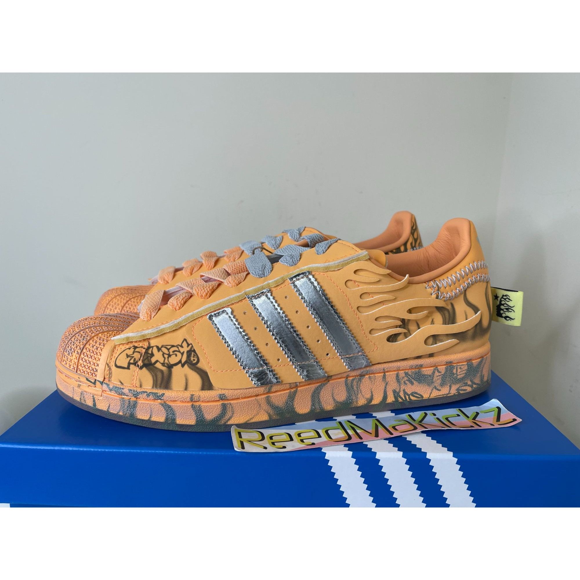 Adidas Adidas Superstar x Hellstar Hazy Orange Mens 13us Size US 13 / EU 46 - 1 Thumbnail