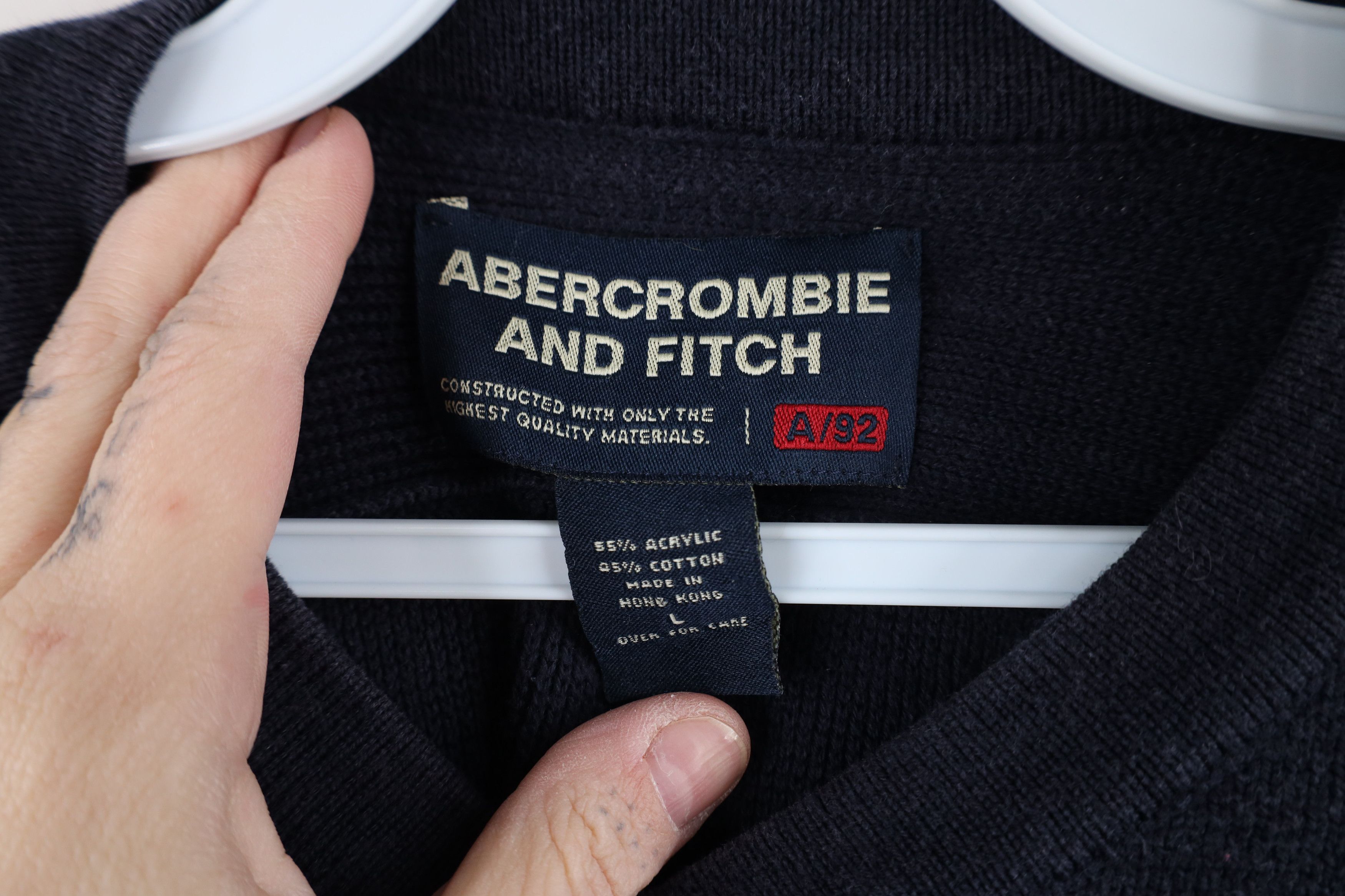 Abercrombie & Fitch × Vintage Vintage Abercrombie & Fitch Heavyweight Knit V-Neck Sweater Size US L / EU 52-54 / 3 - 7 Thumbnail