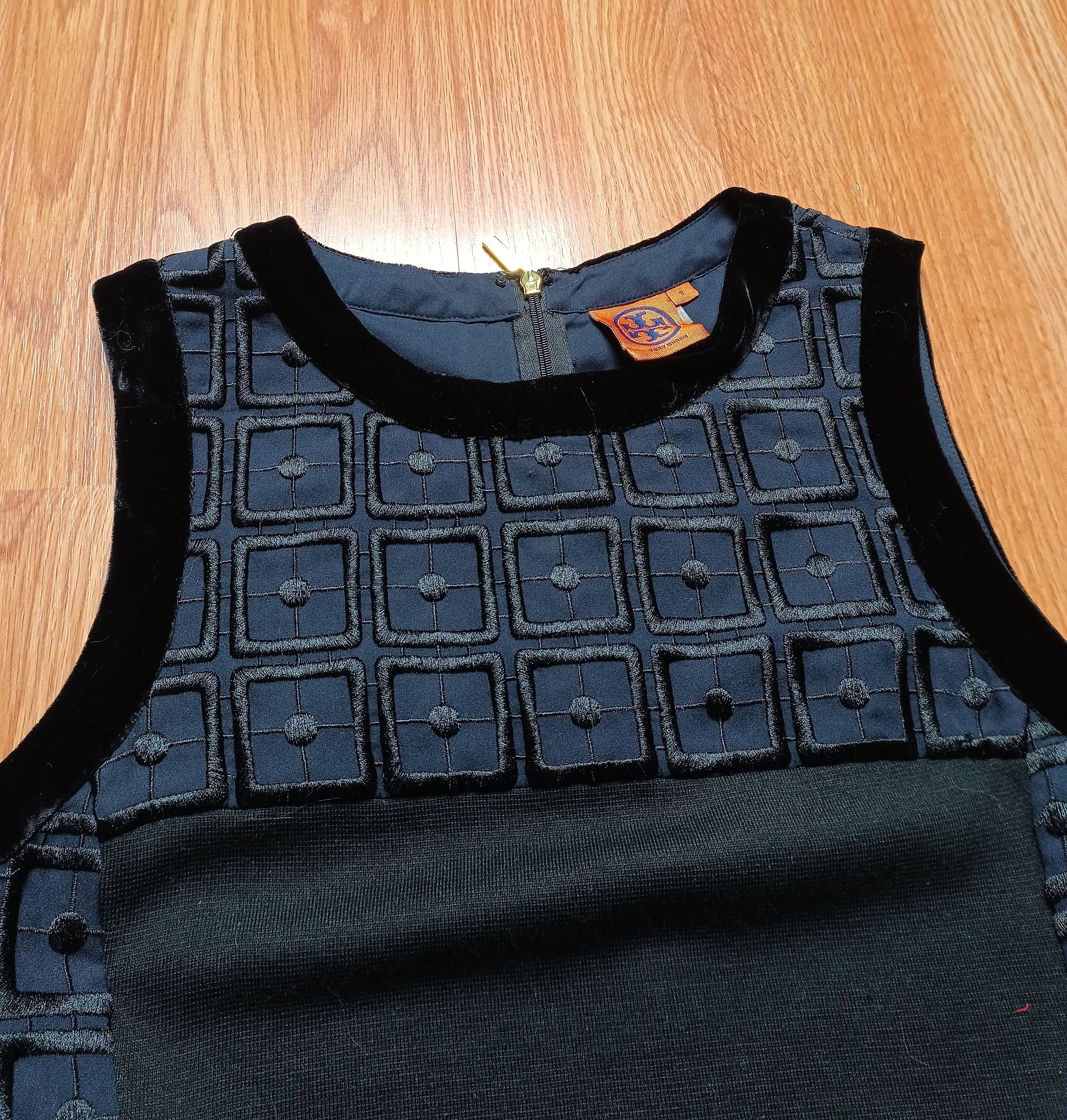 Tory Burch Tory Burch Denice Black Wool Silk Dress Size S Size S / US 4 / IT 40 - 10 Thumbnail
