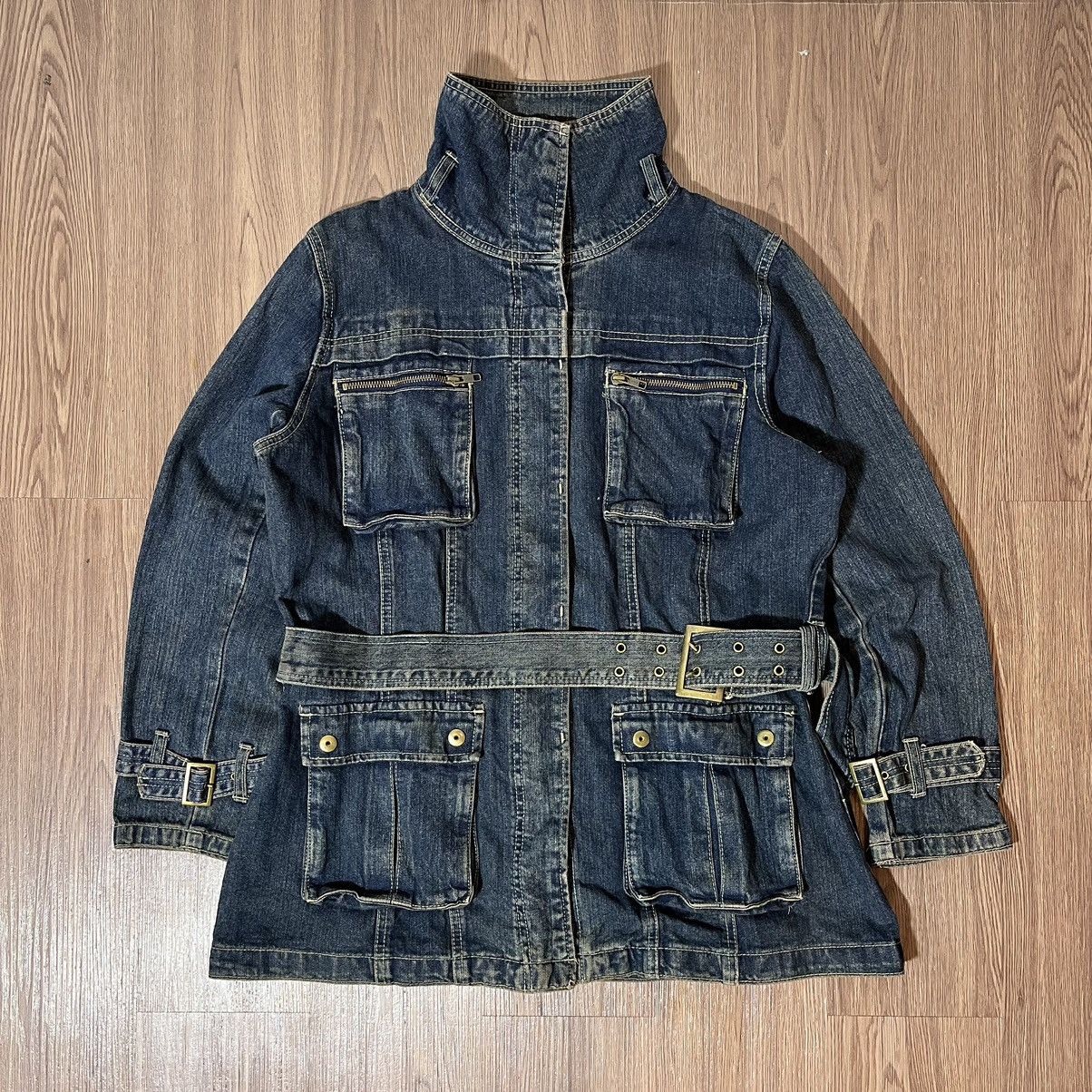 Charms japan bondage 3D multipocket mudwash denim jacket