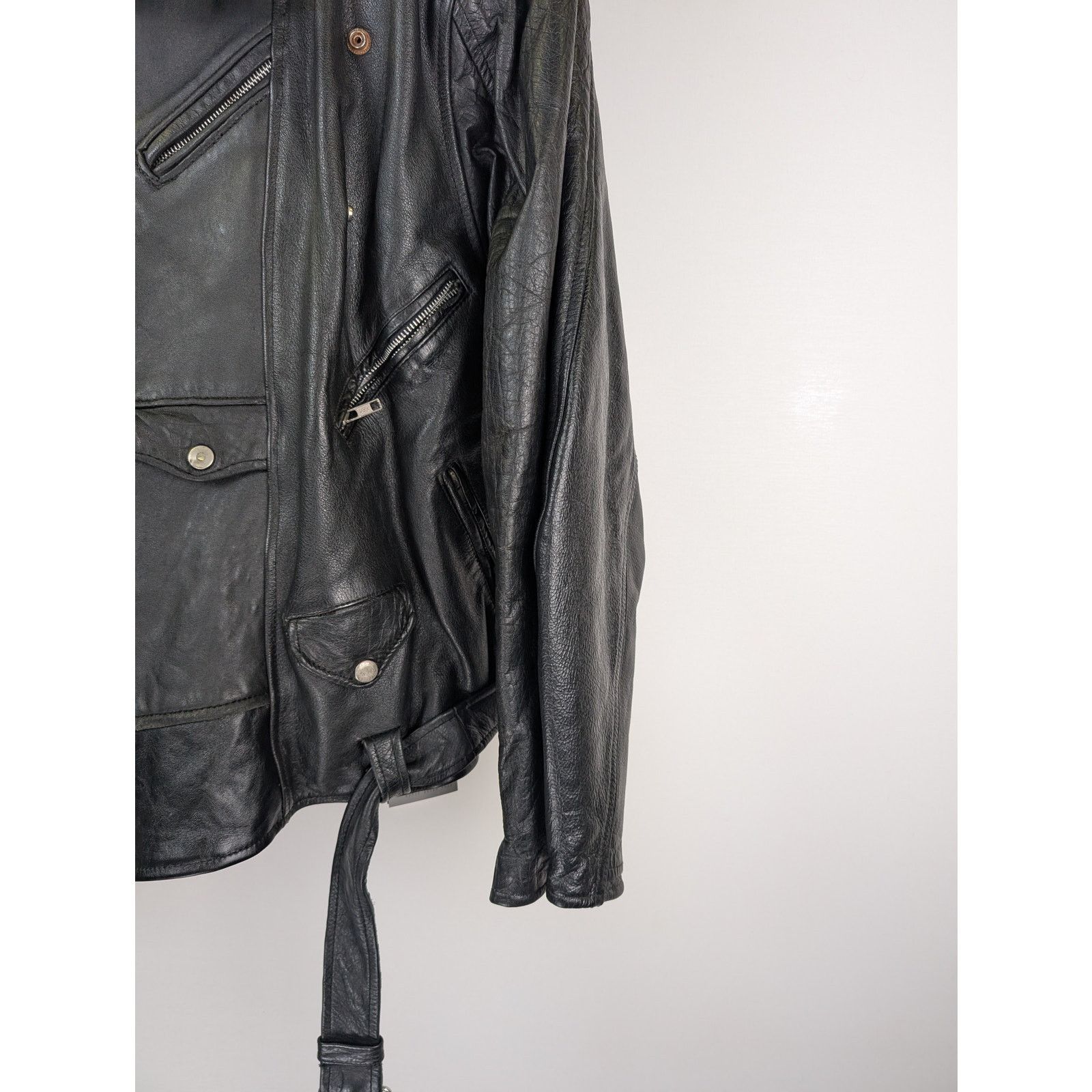 Balenciaga o1rshd1 Upcycled Biker Jacket in Black Size US M / EU 48-50 / 2 - 4 Thumbnail