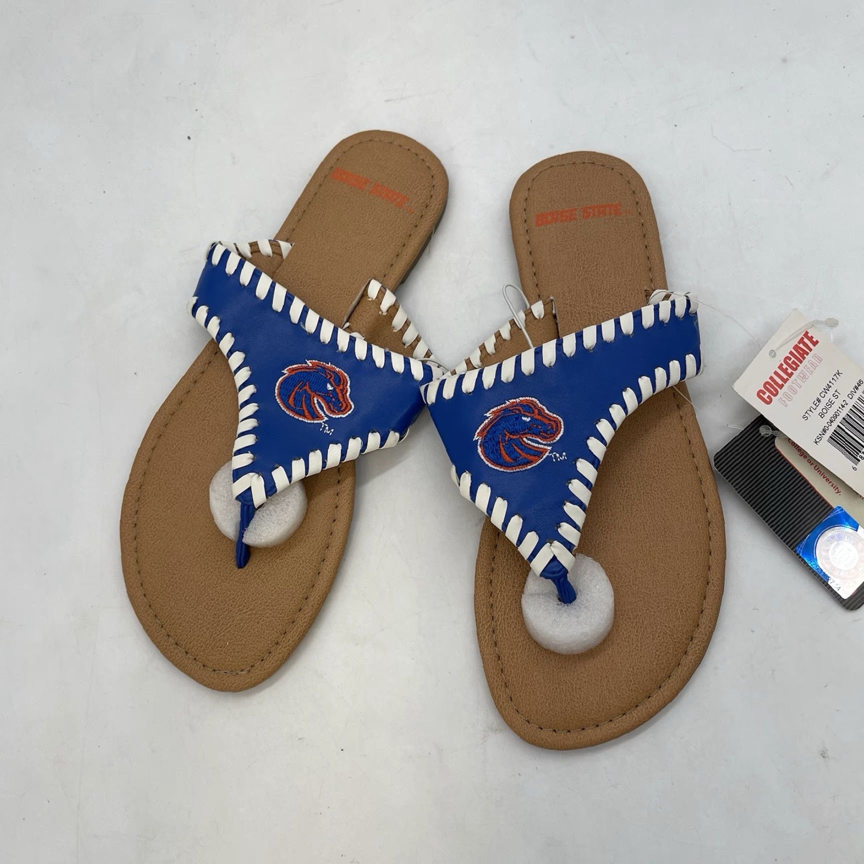 Vintage Boise State Broncos Flip Flops Womens 7 US / UK 5.5 Thong Sandal Summer Sports Sandal Size US 7 / IT 37 - 2 Thumbnail