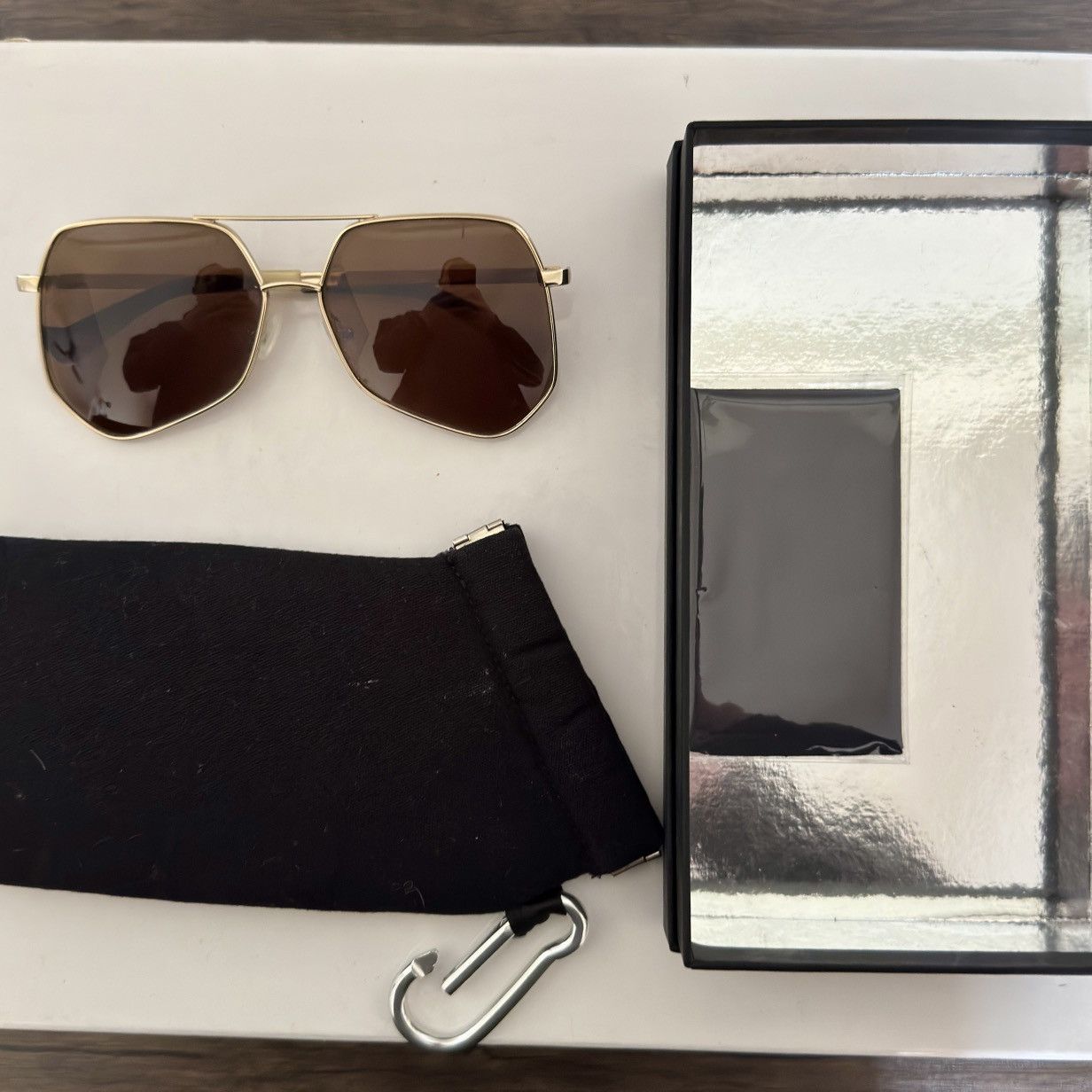 Grey Ant Grey Ant Gold Megalast Sunglasses Size ONE SIZE - 7 Thumbnail