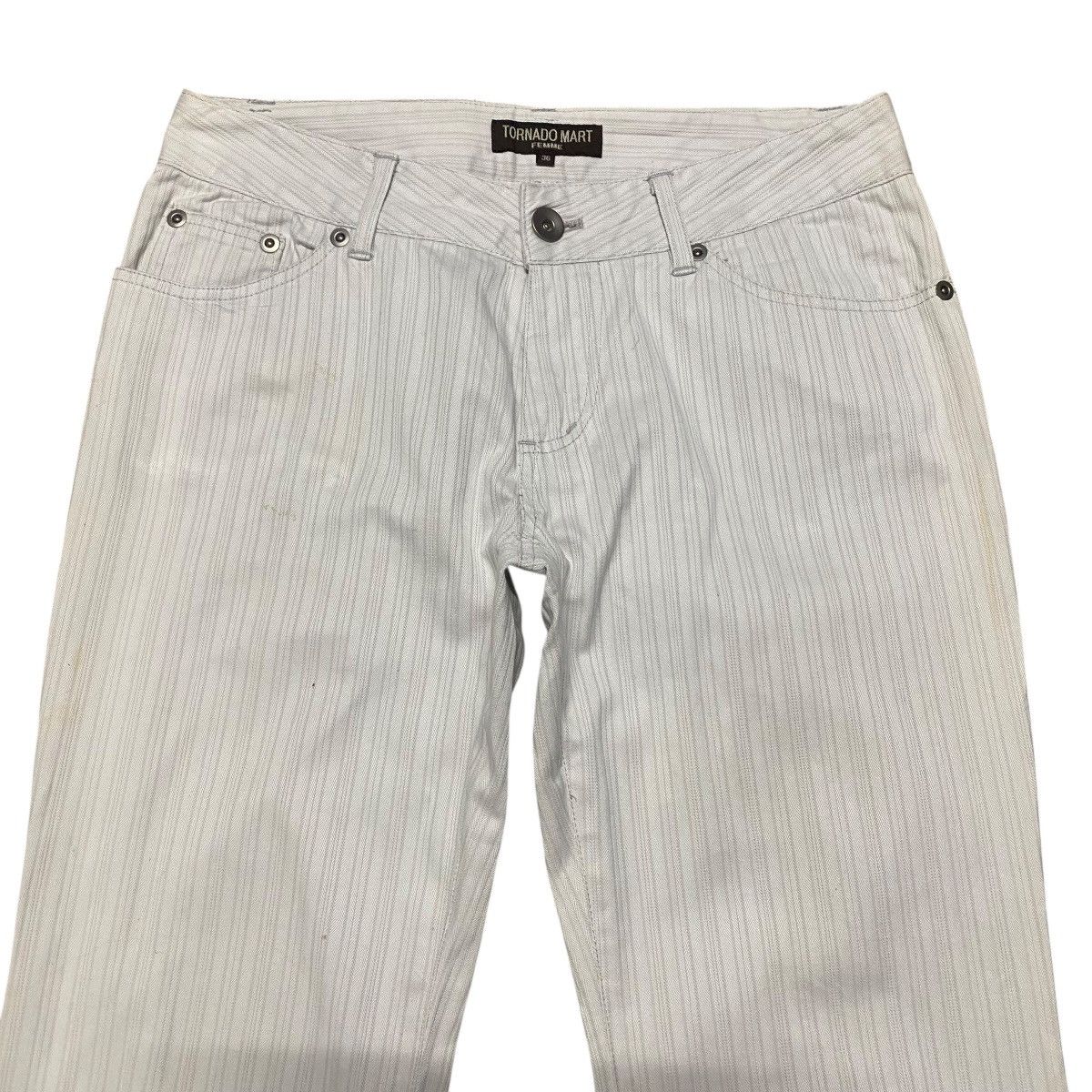 Japanese Brand Tornado mart Striped Flare Jeans Size 26" / US 2 / IT 38 - 3 Thumbnail