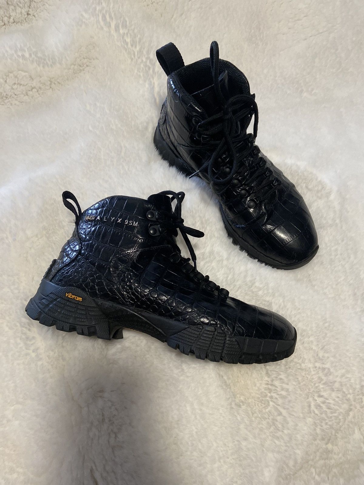 1017 ALYX 9SM 1017 ALYX 9SM Vibram Crocodile Skin Hiking Boots Size US 7 / IT 37 - 8 Thumbnail