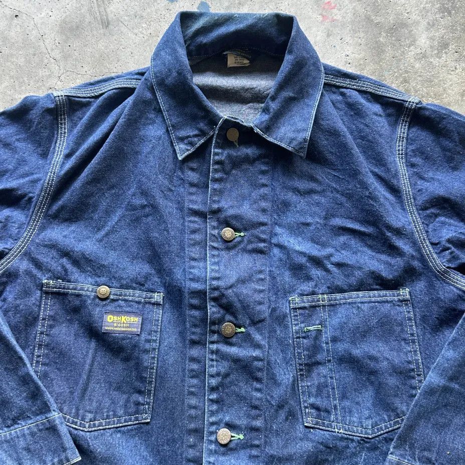 Oshkosh Vintage 60s 70s OshKosh Denim Chore Jacket Size 40R Size US M / EU 48-50 / 2 - 3 Thumbnail