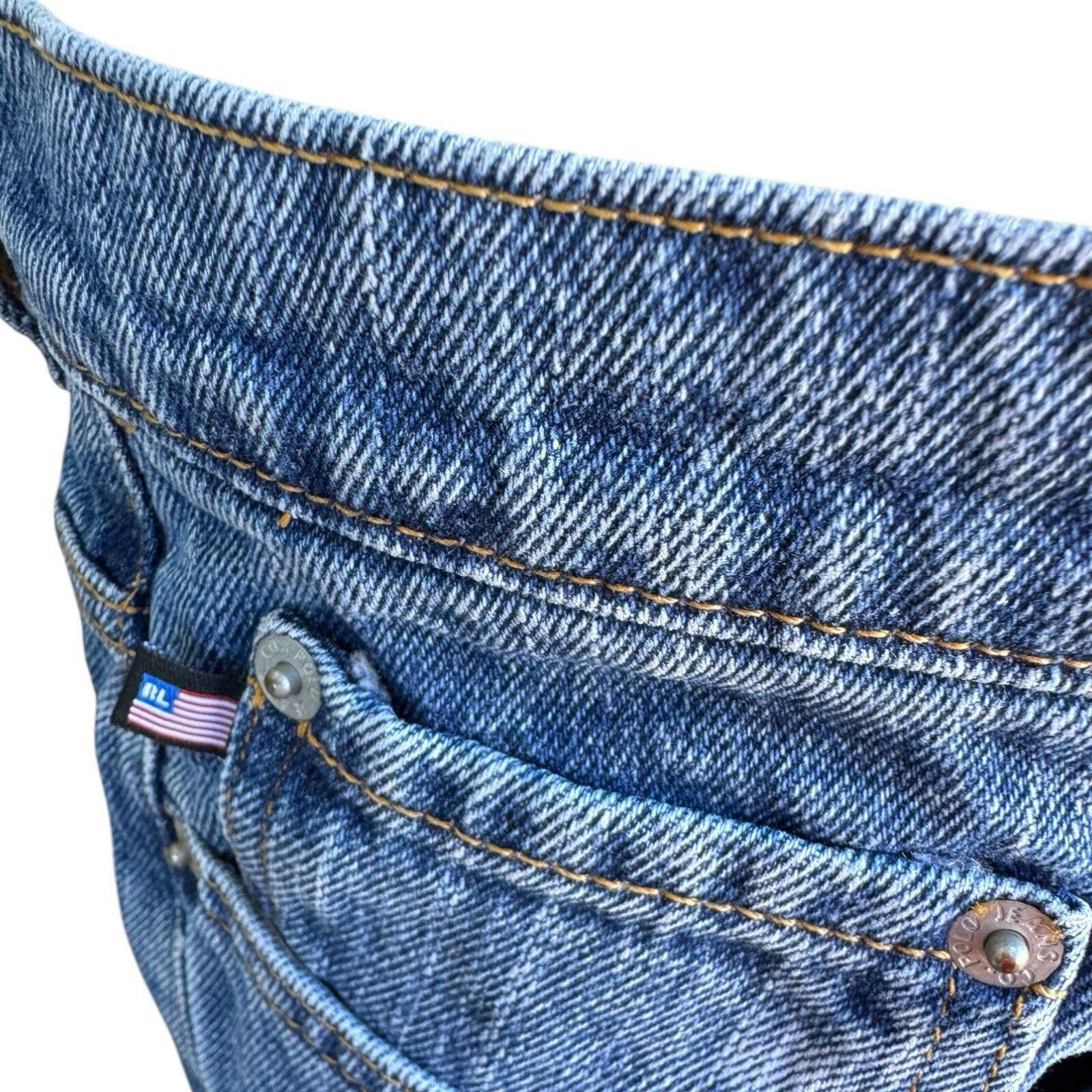 Lauren Ralph Lauren Vtg Ralph Lauren Star Studded Cut Off Jean Shorts 14 W-33” Size 36" / US 14 / IT 50 - 5 Thumbnail