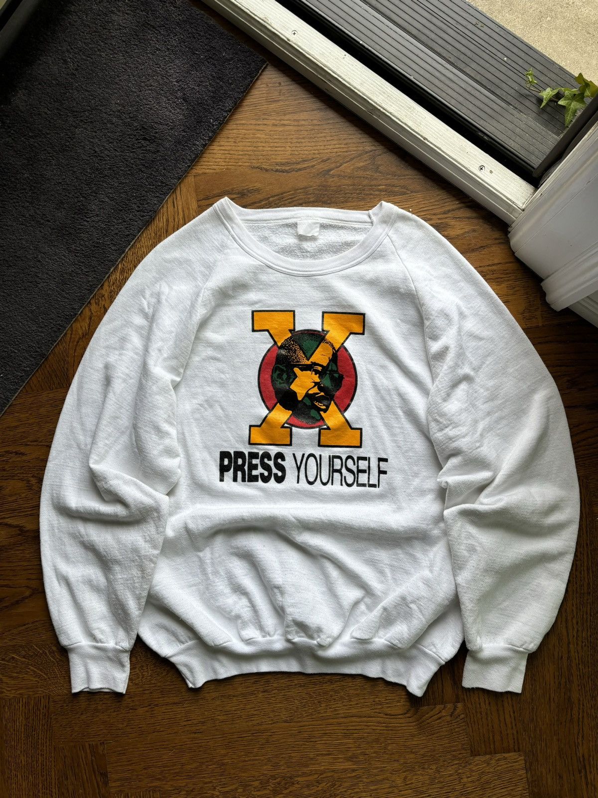 Rap Tees × Vintage Vintage Malcom X Xpress Yourself Crewneck Civil Rights 70s Size US M / EU 48-50 / 2 - 1 Thumbnail