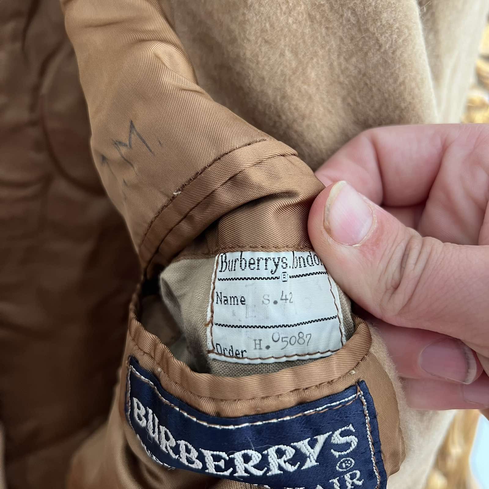 Burberry × Vintage VINTAGE LONG WOOL FLY COATS JACKET BURBERRYS HERRINGBONE Size US L / EU 52-54 / 3 - 7 Thumbnail