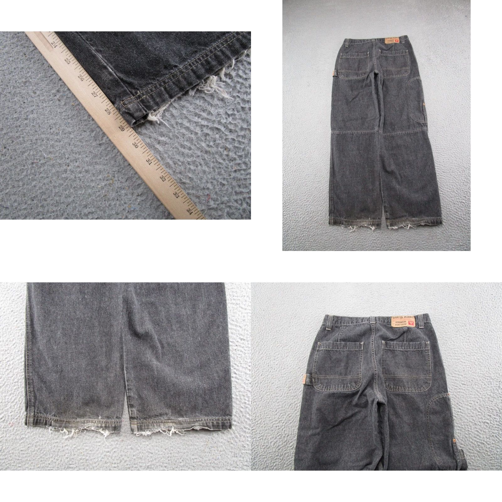 Guess VTG Guess Jeans Black Denim Straight Leg Baggy Jeans SZ 32 (30x29) GUESS Mens Jeans 5-Pocket VTG Baggy Straight Denim Jeans Size US 32 / EU 48 - 9 Thumbnail