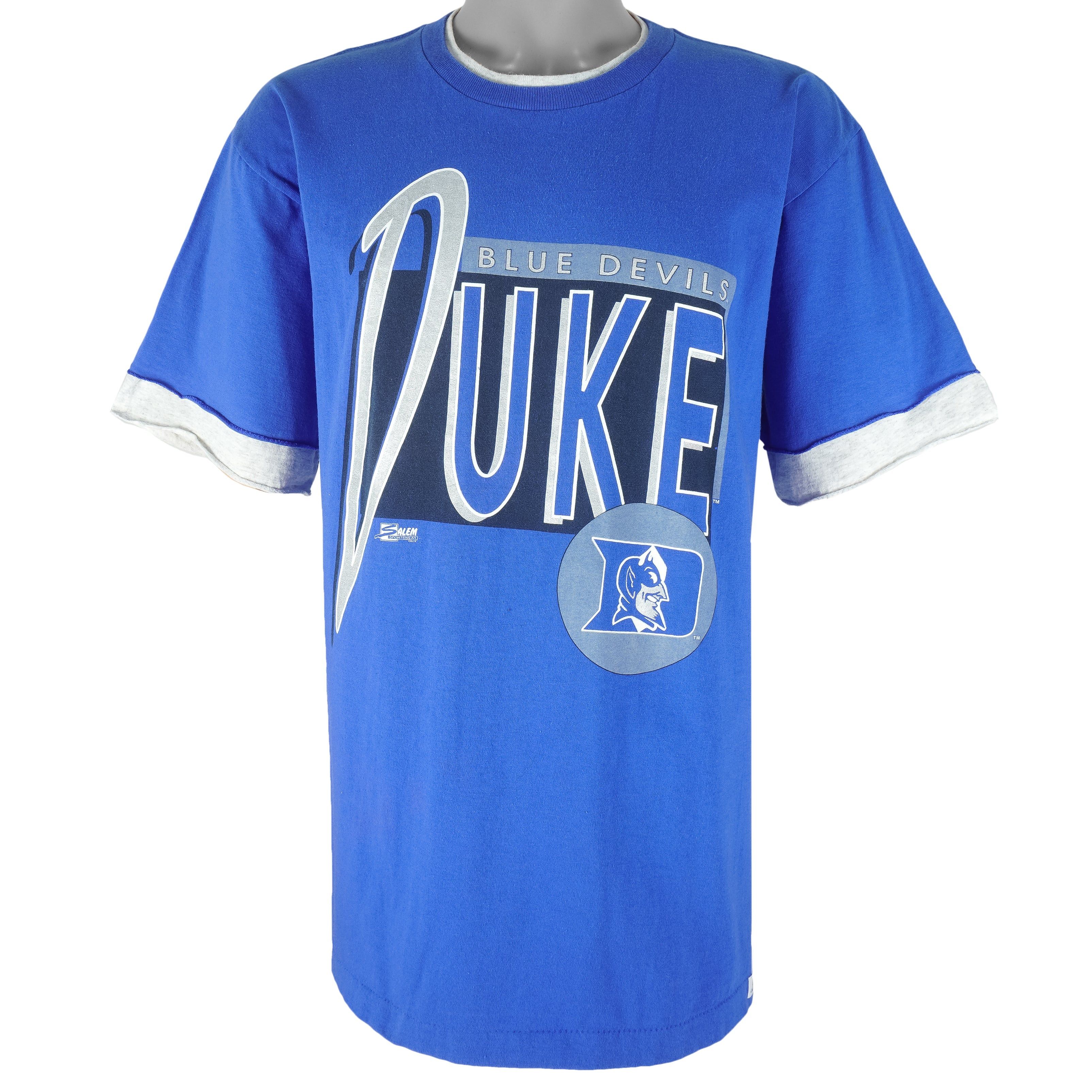 Salem Sportswear NCAA - Duke Blue Devils Roll Em Ups T-Shirt 1992 Size US XL / EU 56 / 4 - 1 Thumbnail