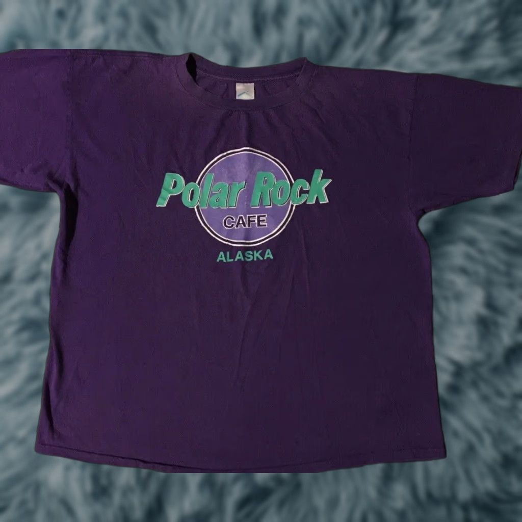 Vintage VINTAGE Alaska Polar Cafe Faded Shirt 2XL USA Bar Grunge Biker Surf Skate 90s 80s Mens Purple USA Shirt Size US XXL / EU 58 / 5 - 1 Thumbnail