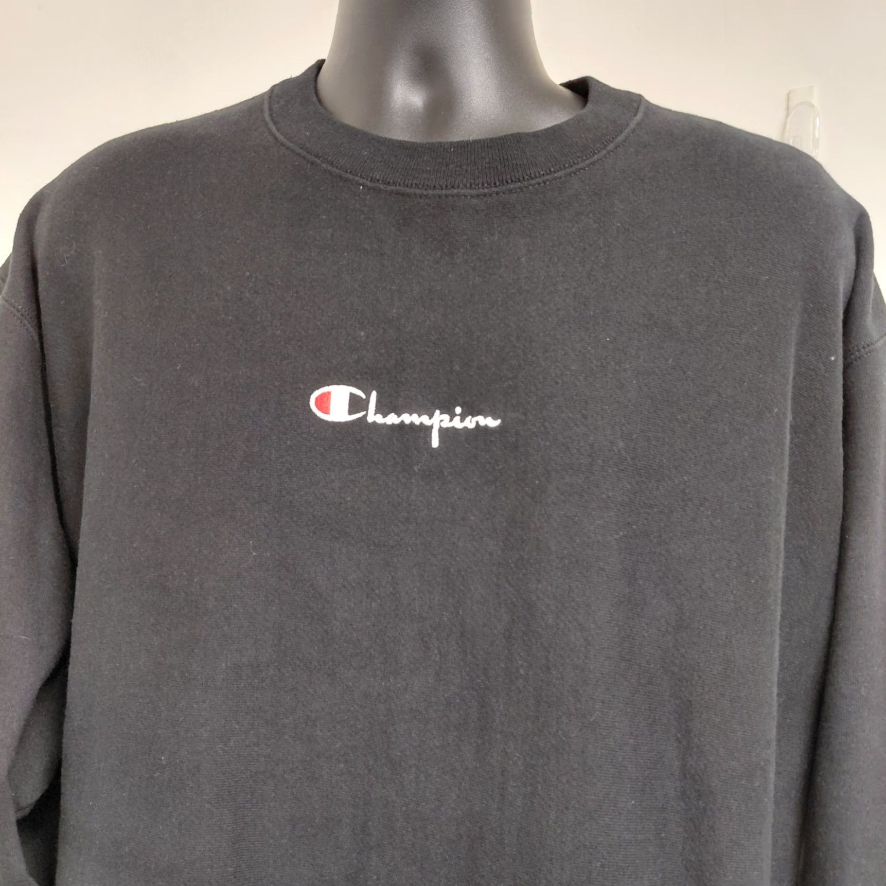 Champion VINTAGE Champion Reverse Weave Mens 2XL Black Crew Neck Sweatshirt Logo Shirt Size US XXL / EU 58 / 5 - 4 Thumbnail