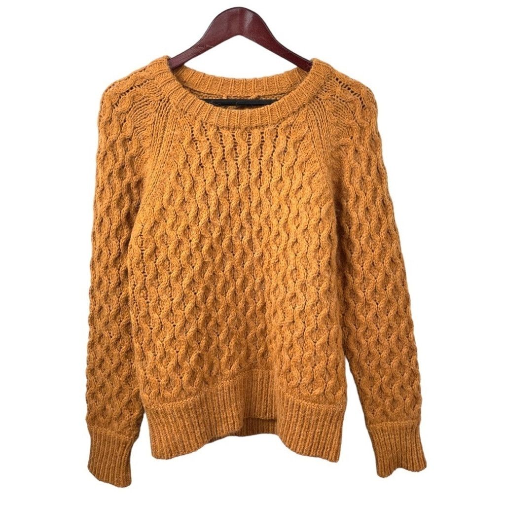 Aritzia Wilfred Alpaca Wool Blend Rust Cable Knit Sweater Size M Size M / US 6-8 / IT 42-44 - 2 Thumbnail