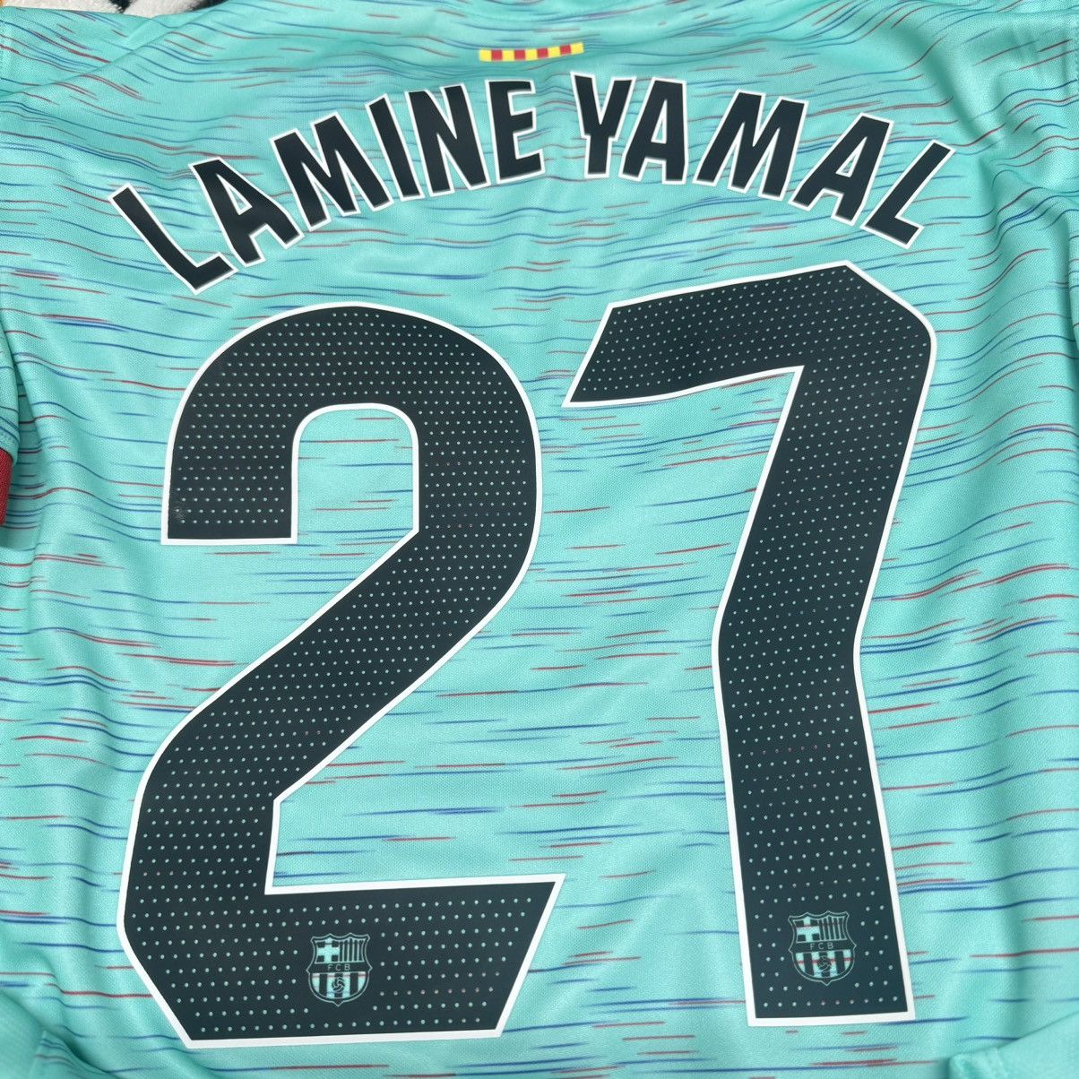 Nike Barcelona 23/24 third away shirt #27 Lamine Yamal (Bnwt) Size US M / EU 48-50 / 2 - 4 Thumbnail