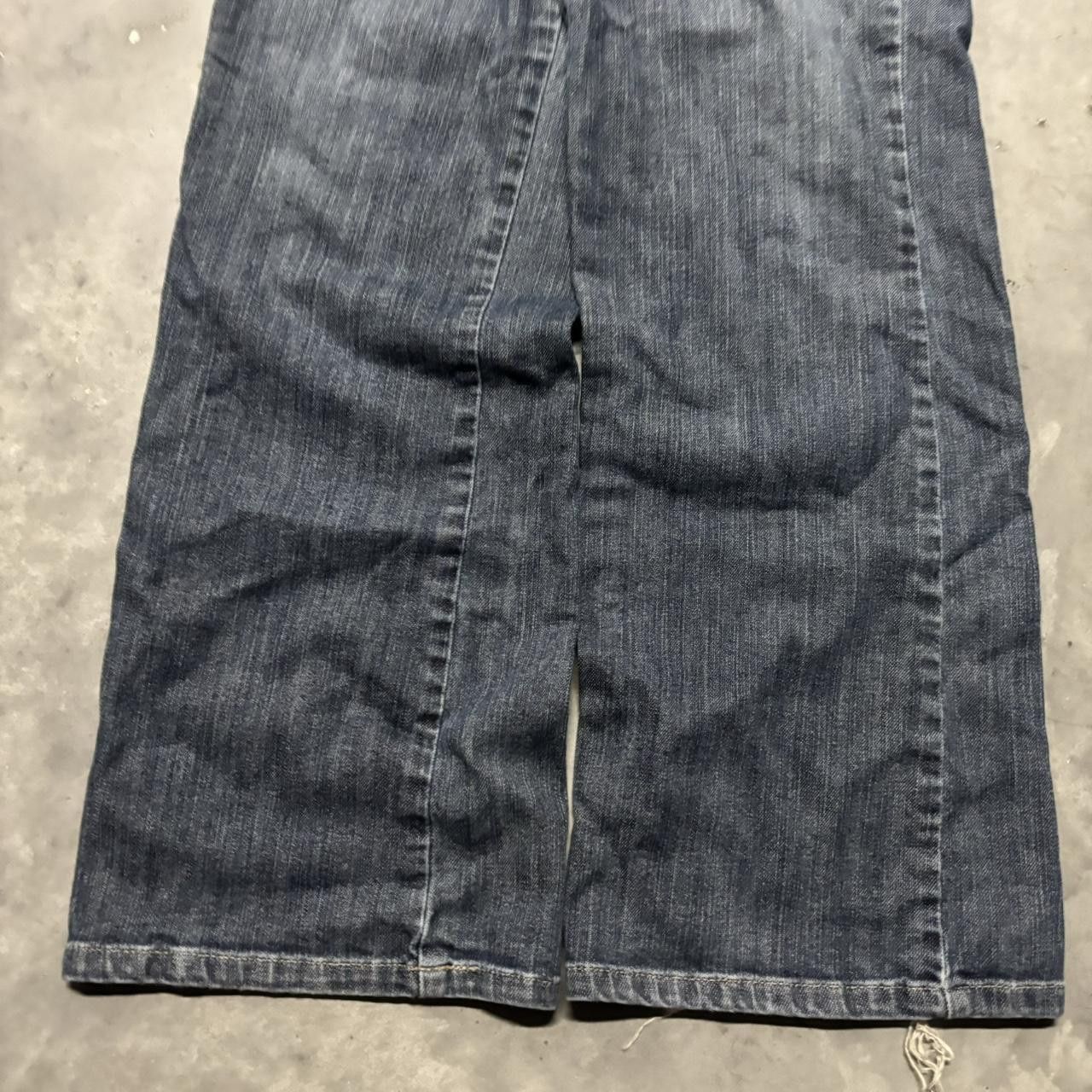 Japanese Brand × Vintage Crazy Vintage Y2K/2000s Grunge Dark Wash Bootcut Denim Jeans! Size US 36 / EU 52 - 6 Thumbnail