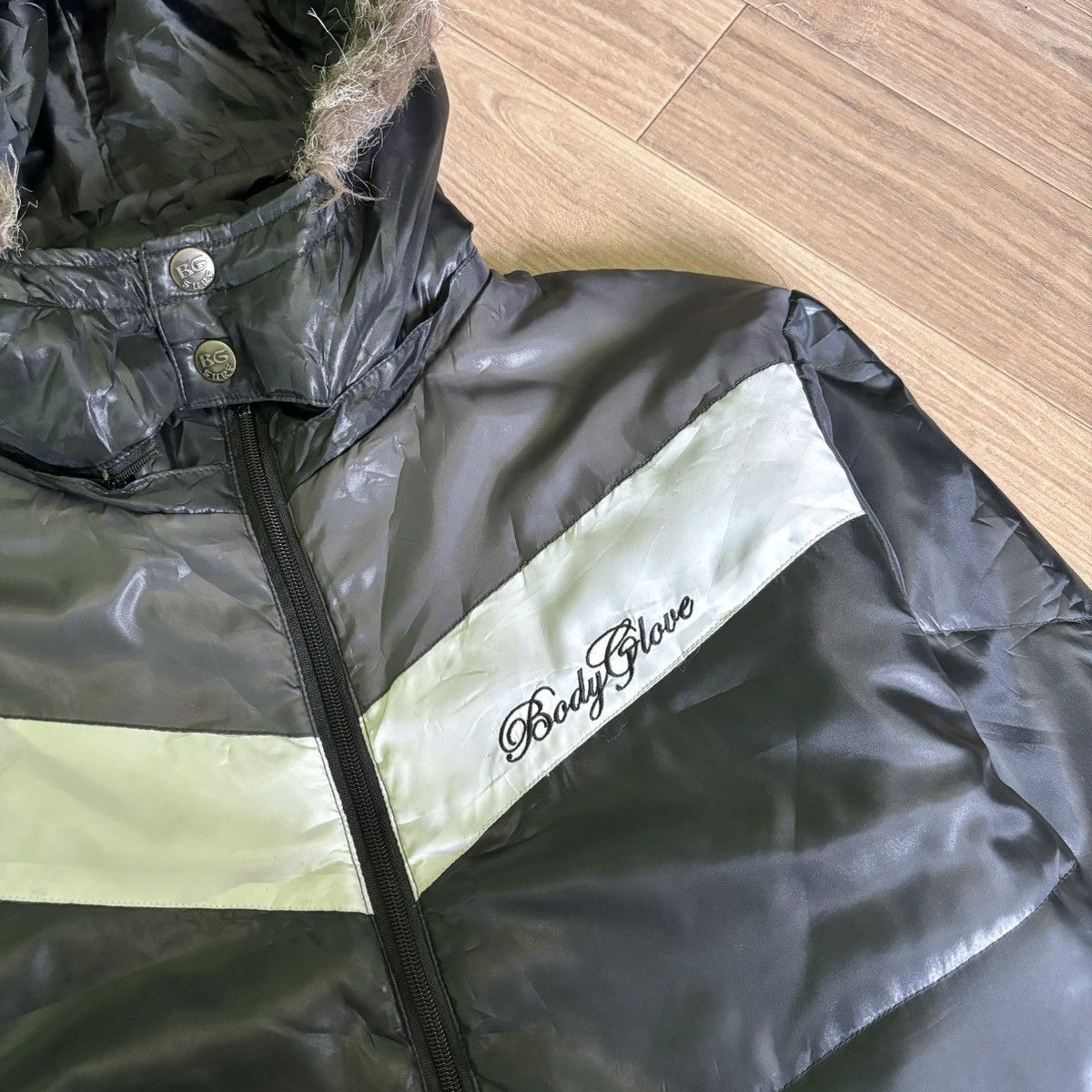 If Six Was Nine × Japanese Brand × Le Grande Bleu (L.G.B.) Body glove Fur jacket down puffer IfSixWasNine LGB Style Size US L / EU 52-54 / 3 - 6 Thumbnail